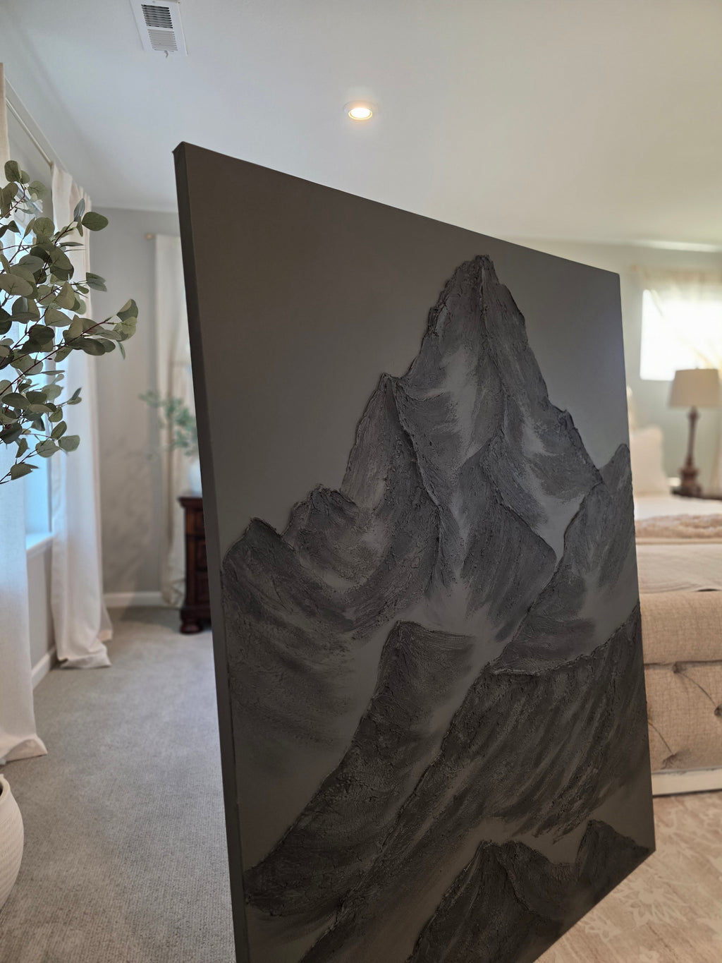 The Monumental Collection No. 19 - Large Textured Mountain Wall Art