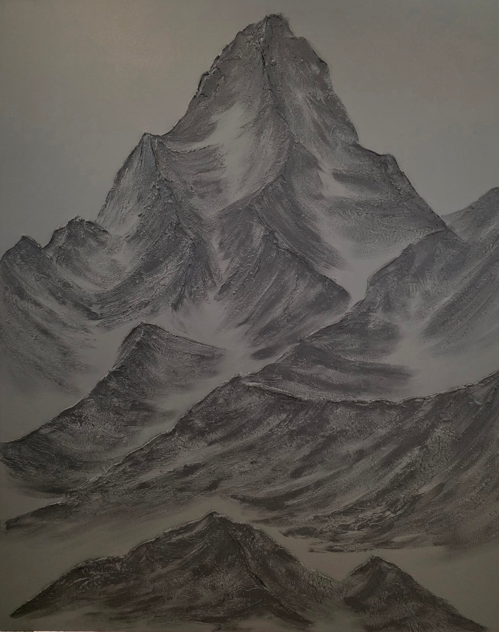 The Monumental Collection No. 19 - Large Textured Mountain Wall Art