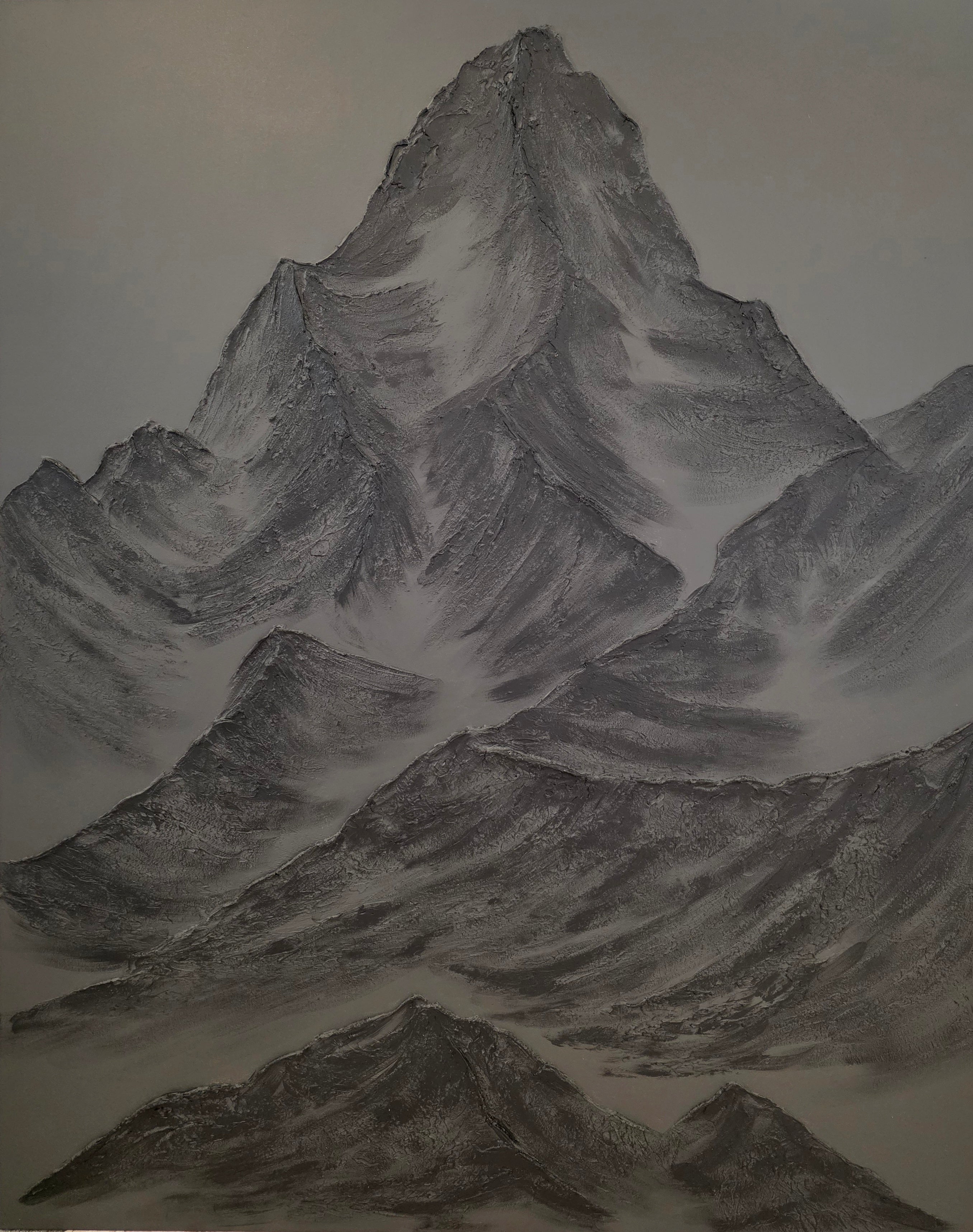 The Monumental Collection No. 19 - Large Textured Mountain Wall Art