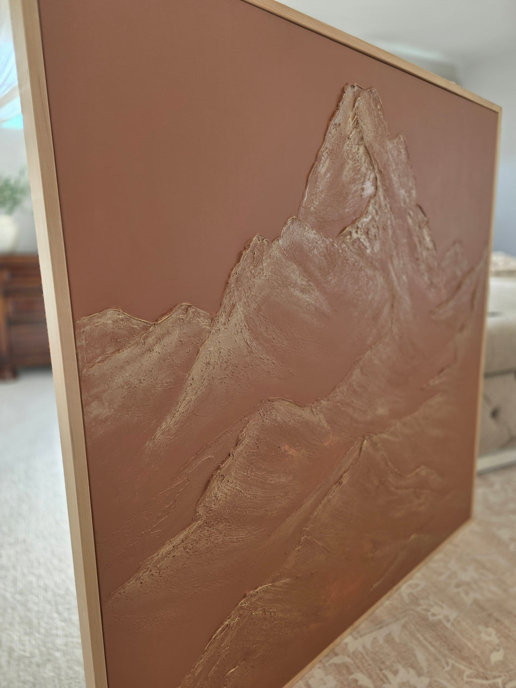 The Monumental Collection No. 17 - Large Textured Mountain Wall Art