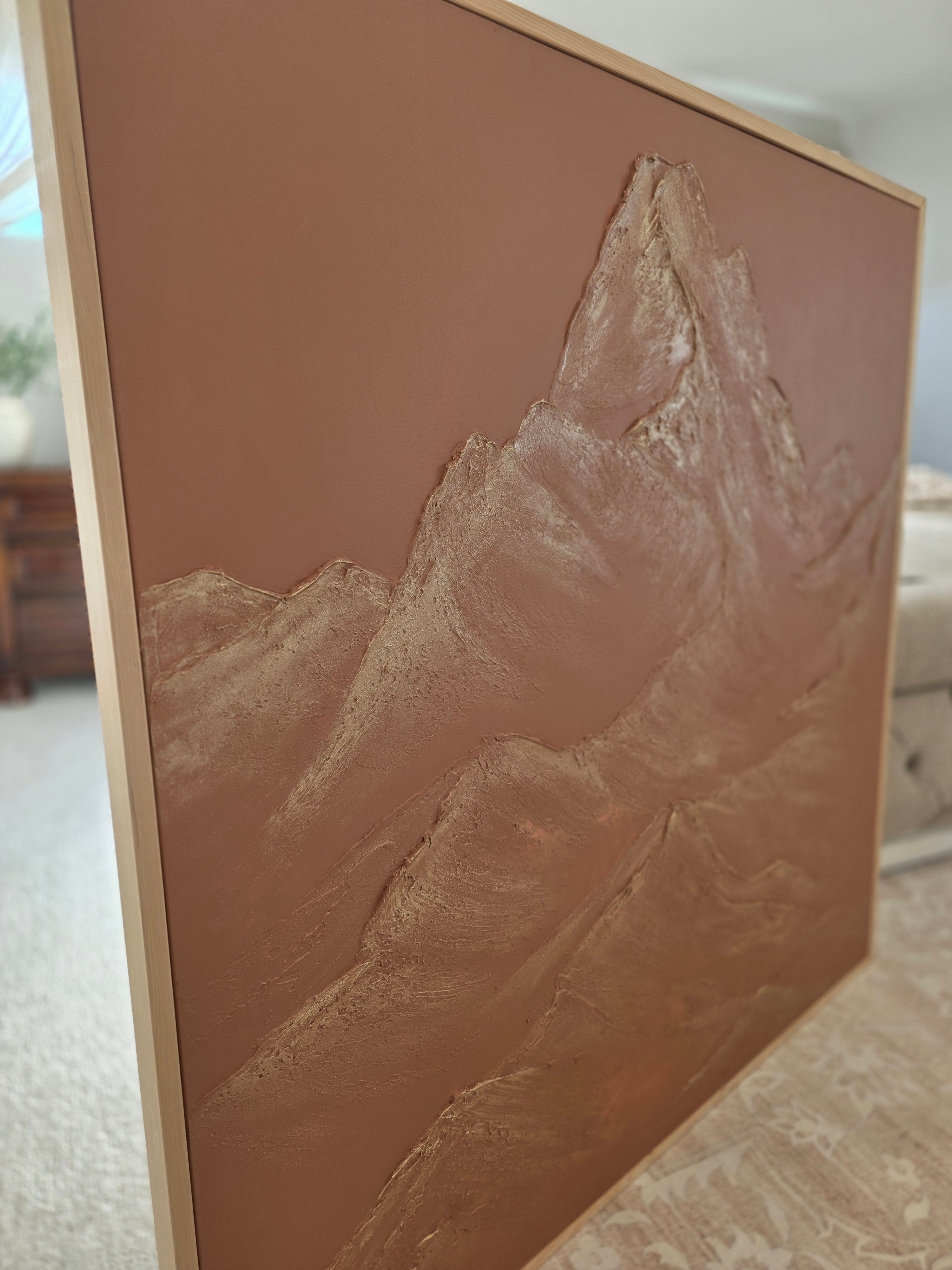 The Monumental Collection No. 17 - Large Textured Mountain Wall Art