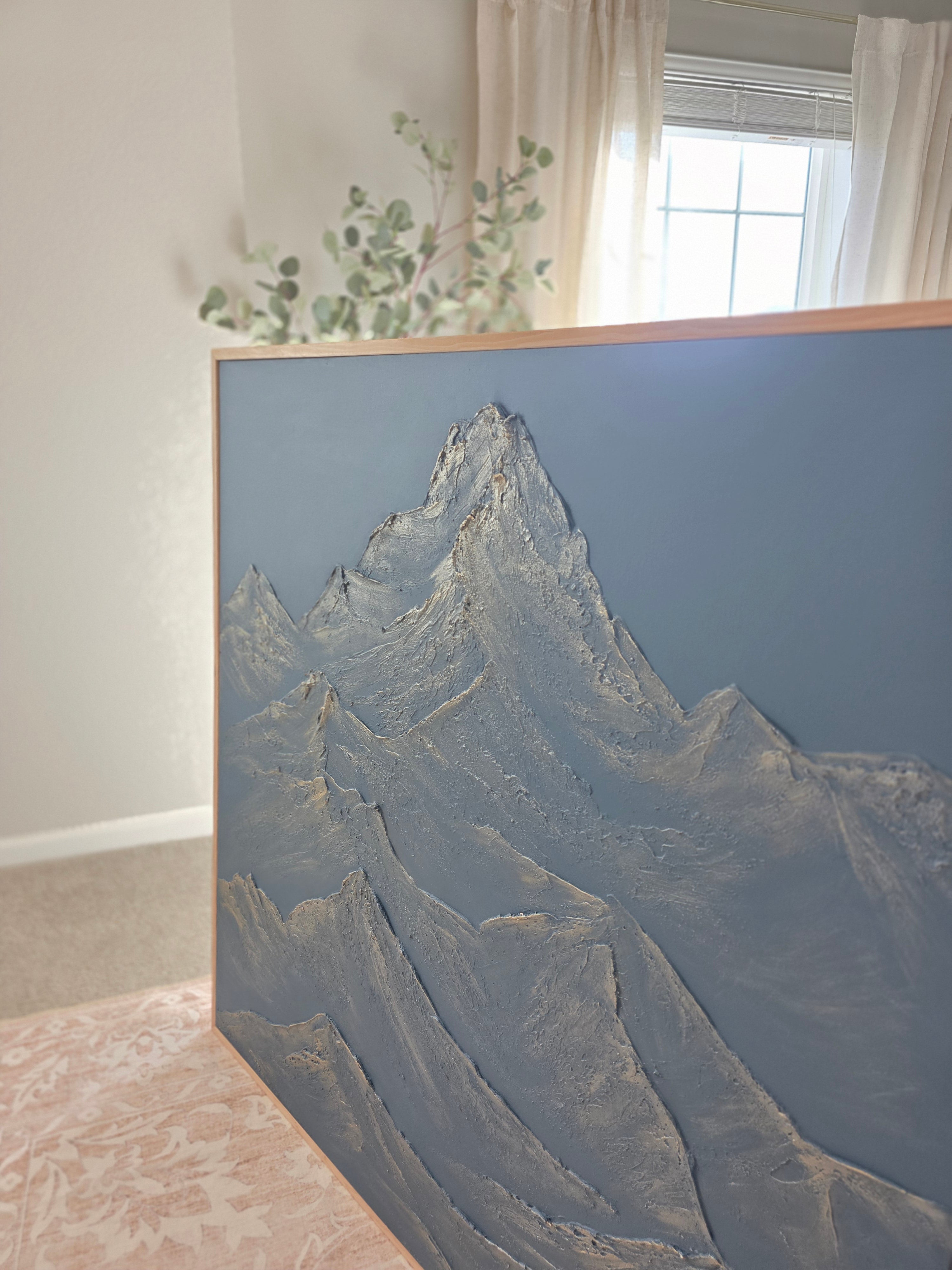 The Monumental Collection No. 18 - Large Textured Mountain Wall Art