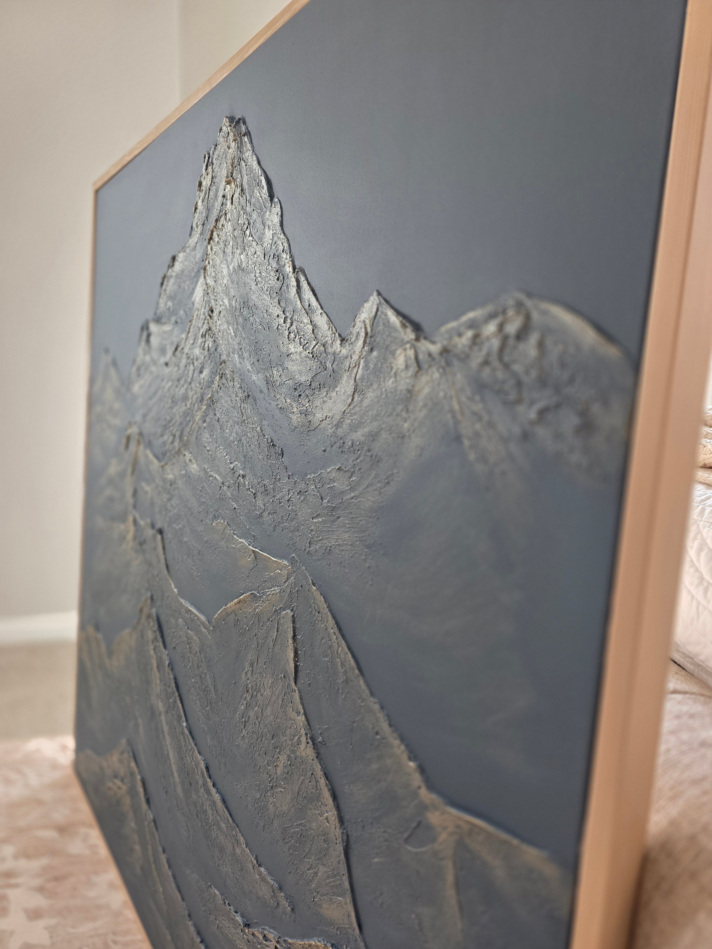 The Monumental Collection No. 18 - Large Textured Mountain Wall Art