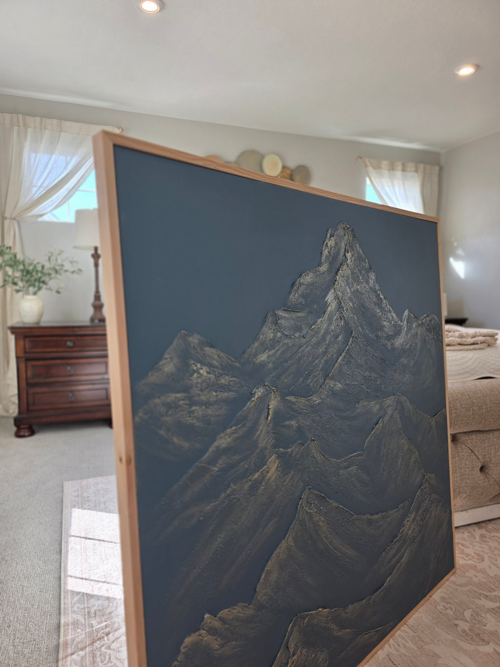 The Monumental Collection No. 18 - Large Textured Mountain Wall Art