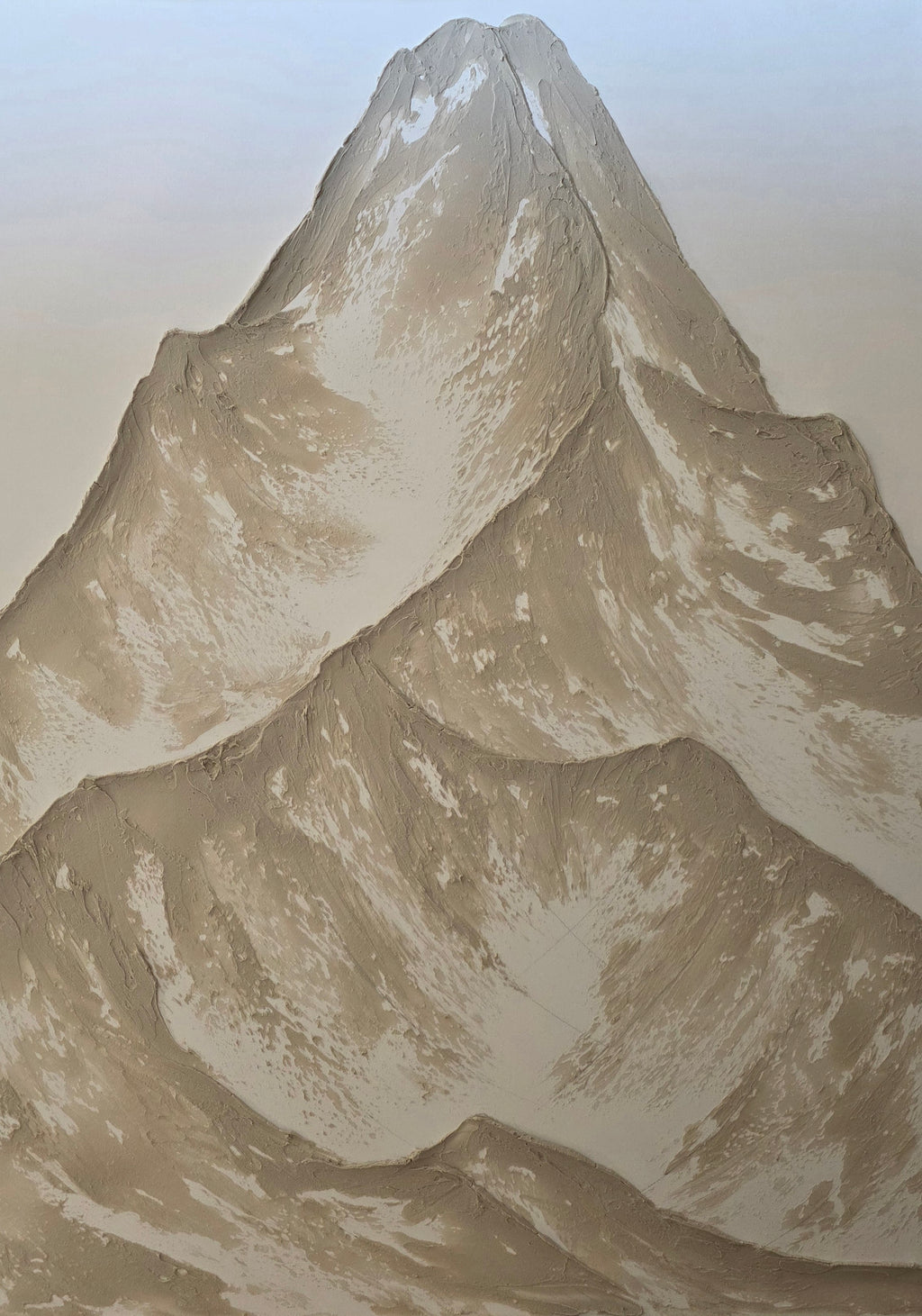 Silhouette Series No. 4 (36x48)- Large Textured Mountain Wall Art