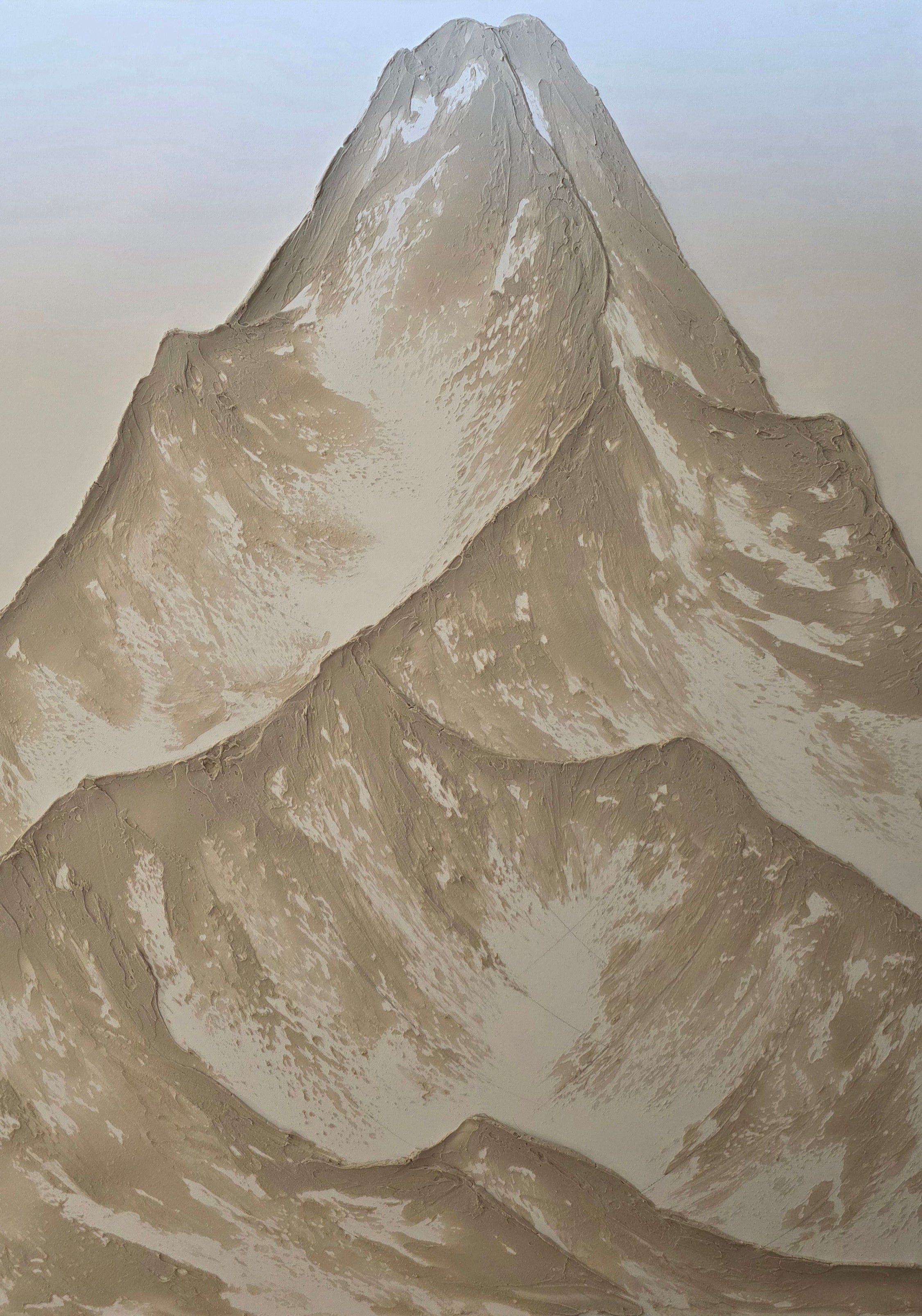 Silhouette Series No. 4 (36x48)- Large Textured Mountain Wall Art