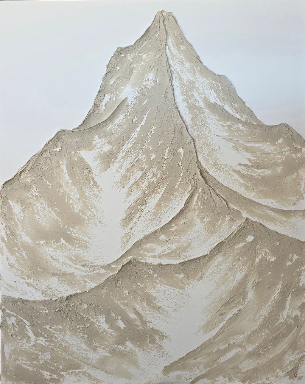 Silhouette Series No. 12 (48x60) - Large Textured Mountain Wall Art