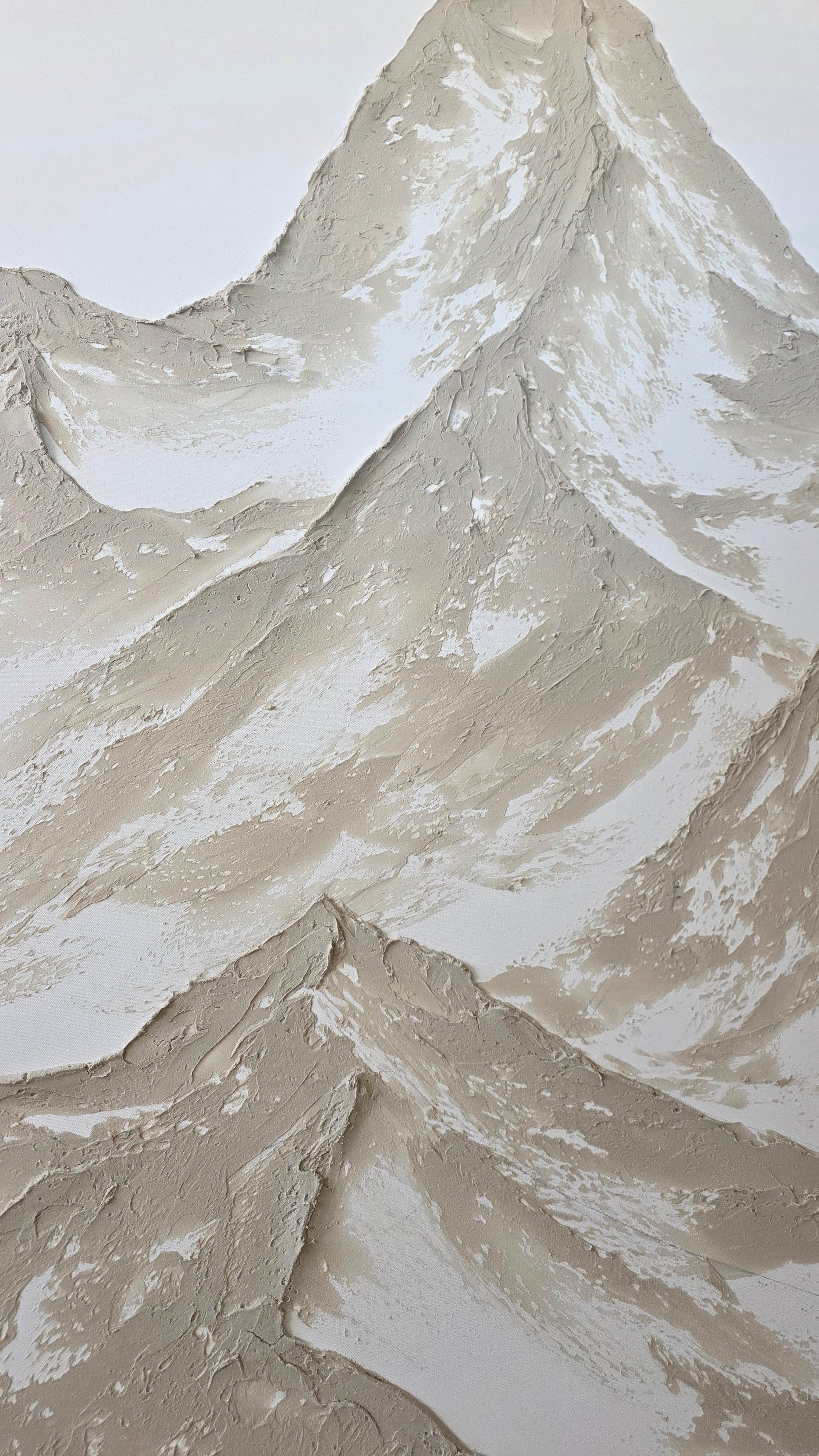 Silhouette Series No. 14 (48x60) - Large Textured Mountain Wall Art