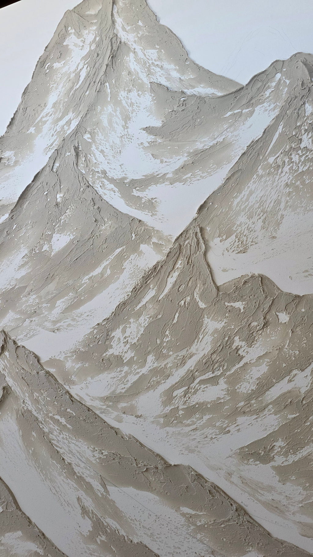 Silhouette Series No. 14 (48x60) - Large Textured Mountain Wall Art