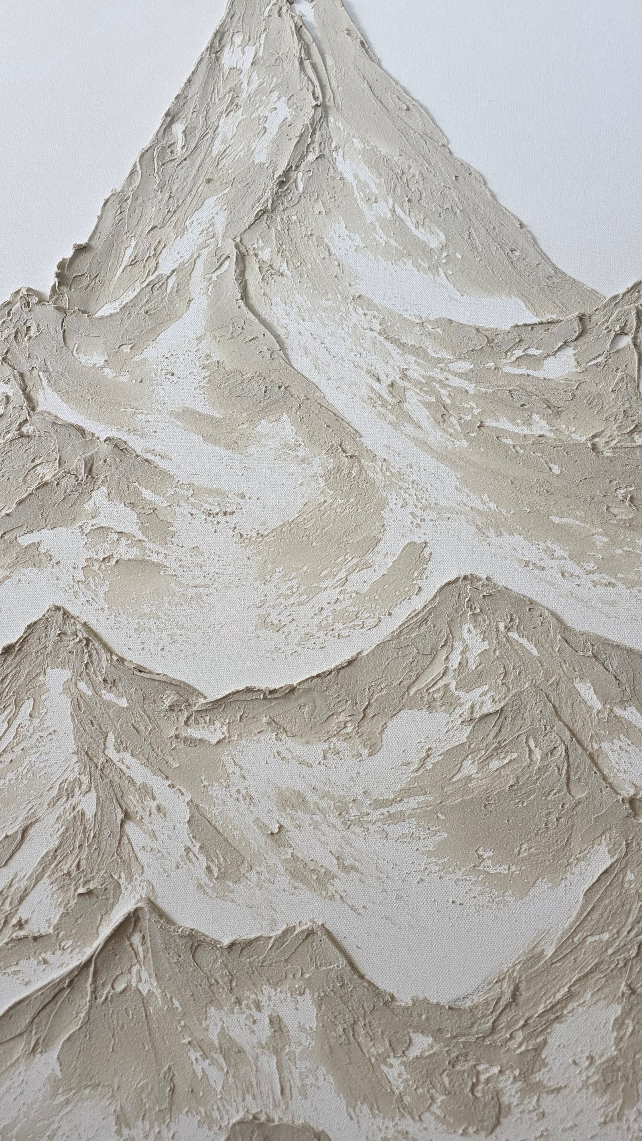 Silhouette Series No. 2 (24x48)- Large Textured Mountain Wall Art