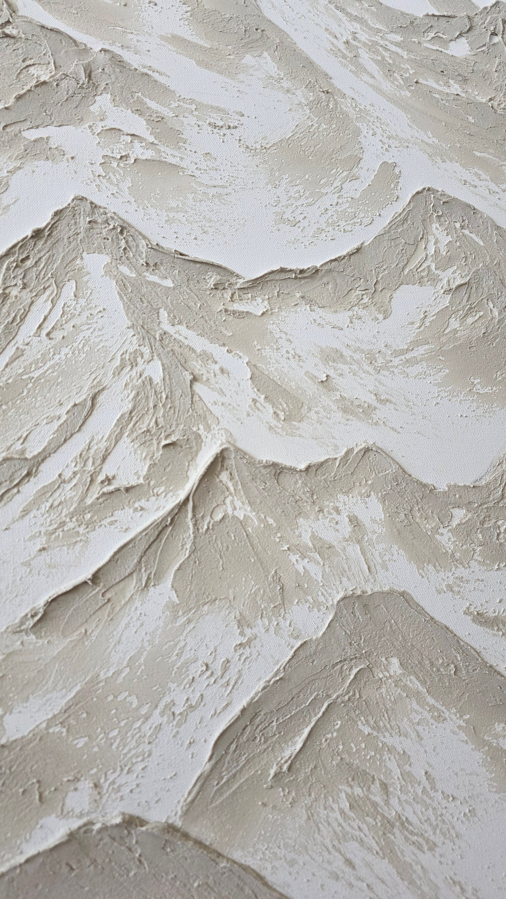 Silhouette Series No. 2 (24x48)- Large Textured Mountain Wall Art