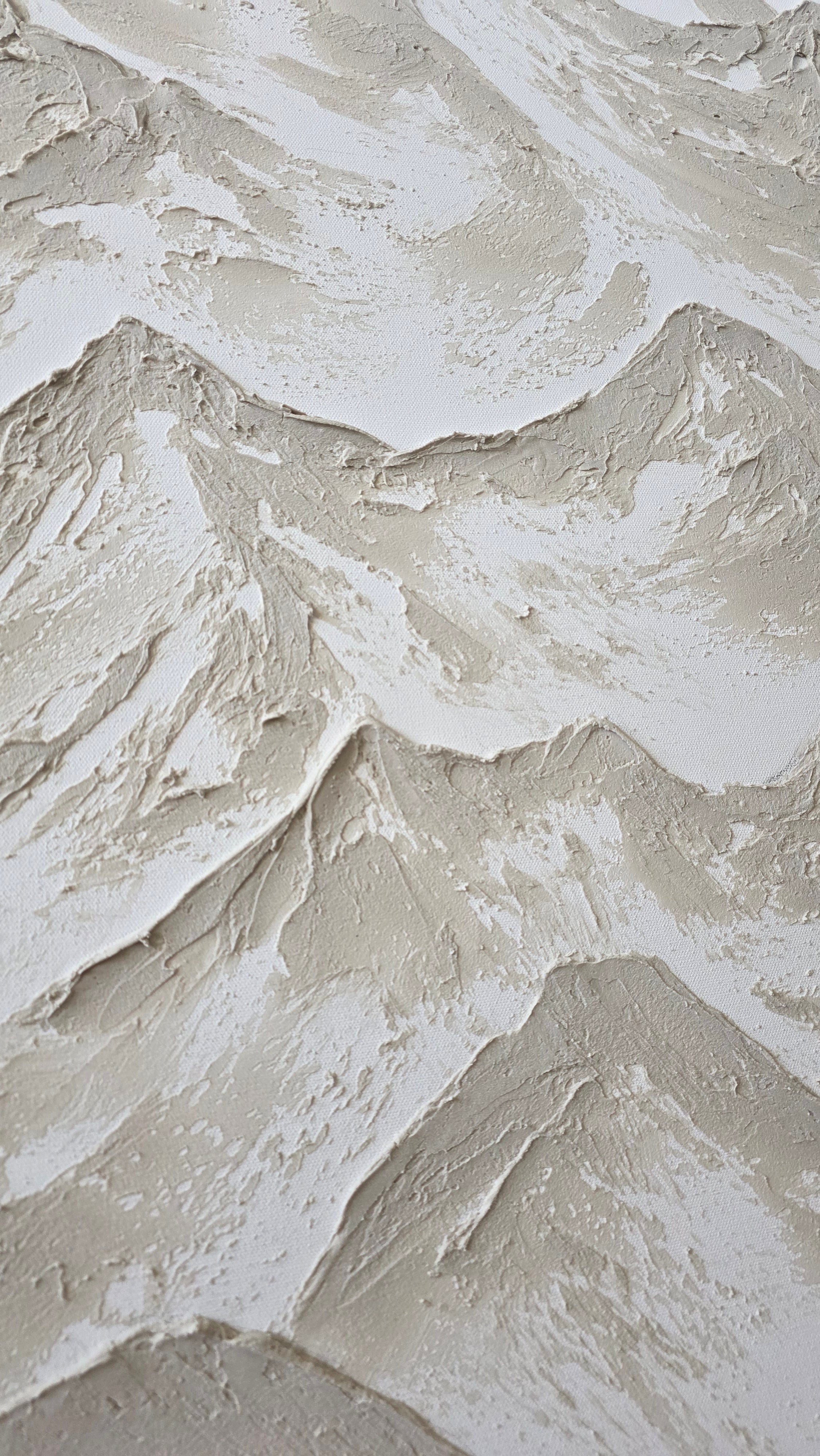 Silhouette Series No. 2 (24x48)- Large Textured Mountain Wall Art