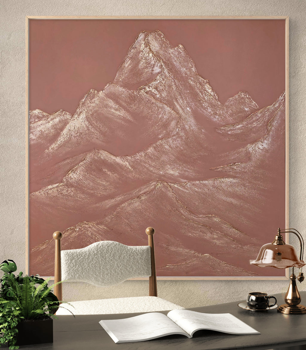 The Monumental Collection No. 17 - Large Textured Mountain Wall Art
