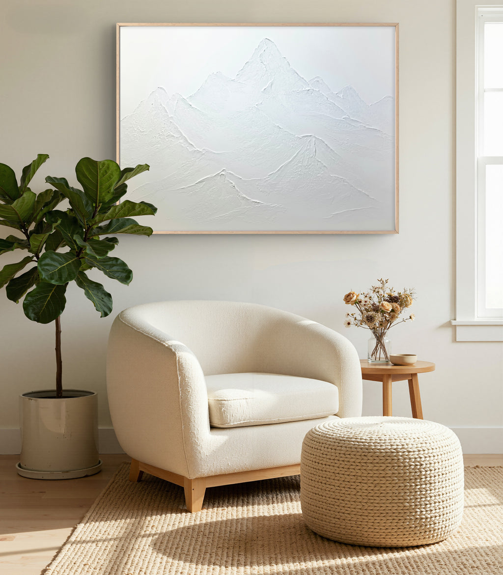 The Monumental Collection No. 9 - Large Textured Mountain Wall Art