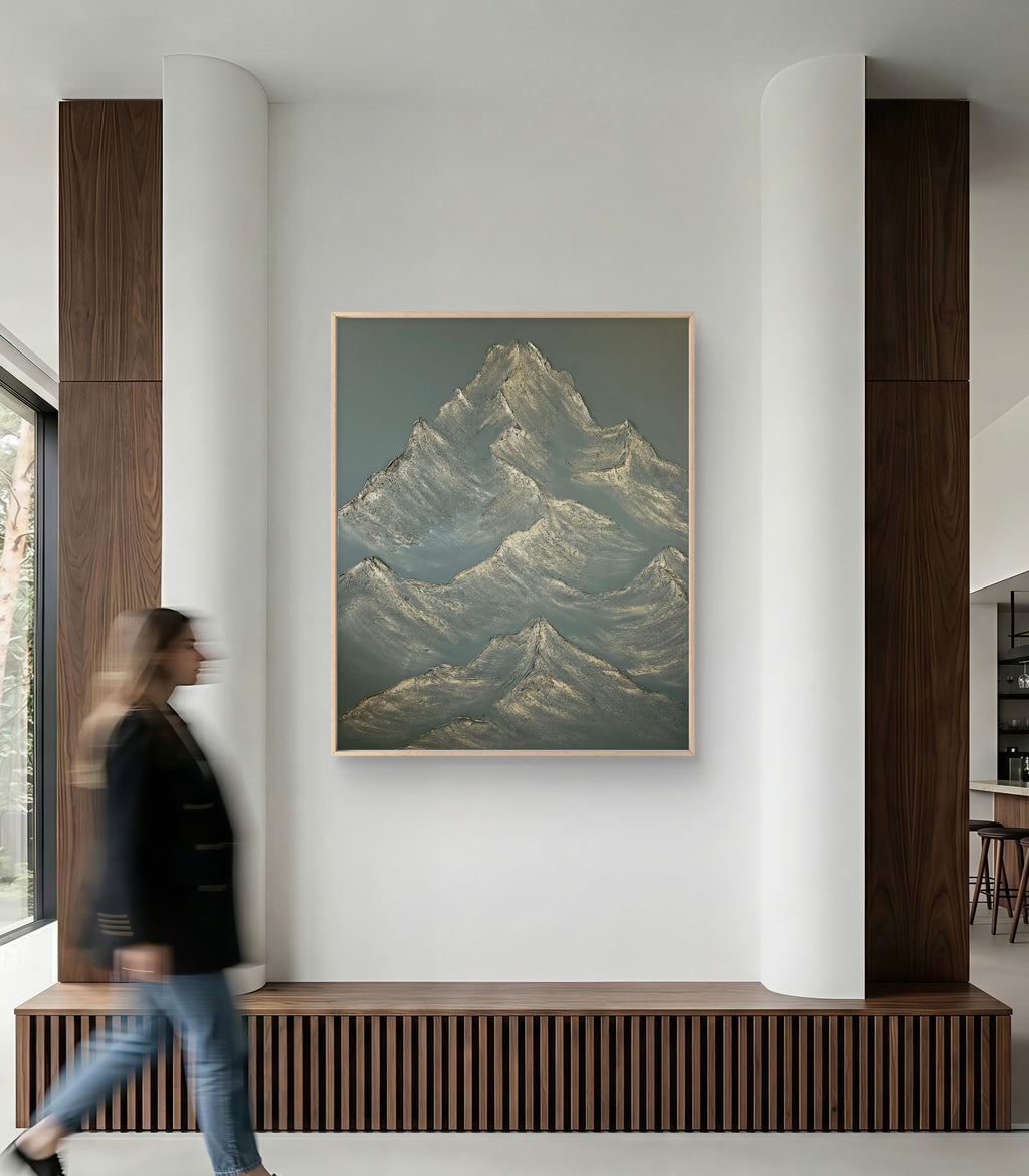 The Monumental Collection No. 2 - Large Textured Mountain Wall Art