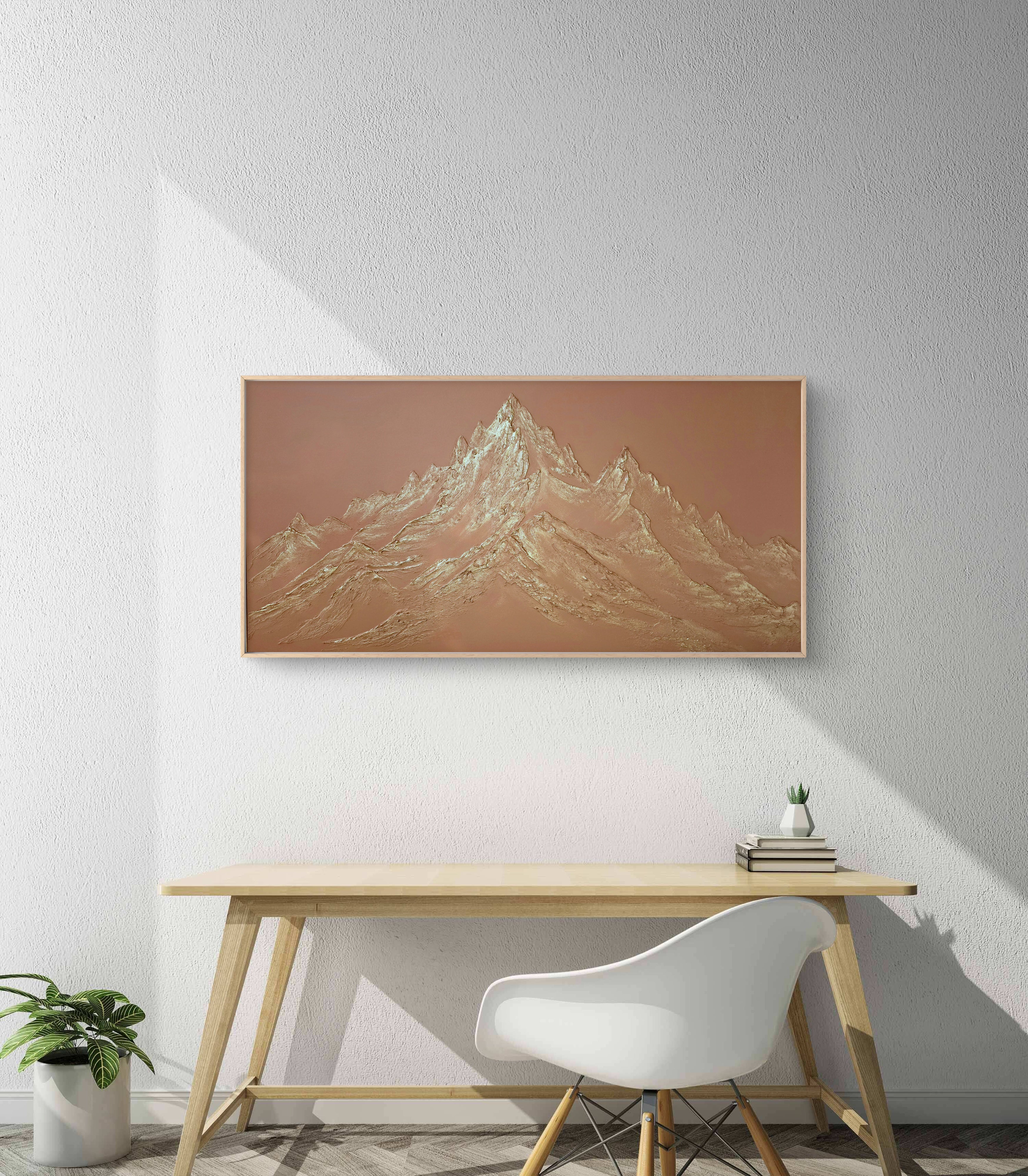The Monumental Collection No. 4 - Large Textured Mountain Wall Art