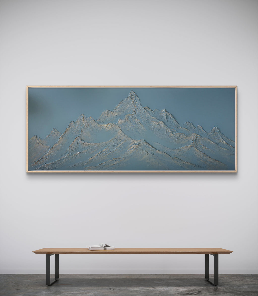 The Monumental Collection No. 10 - Large Textured Mountain Wall Art