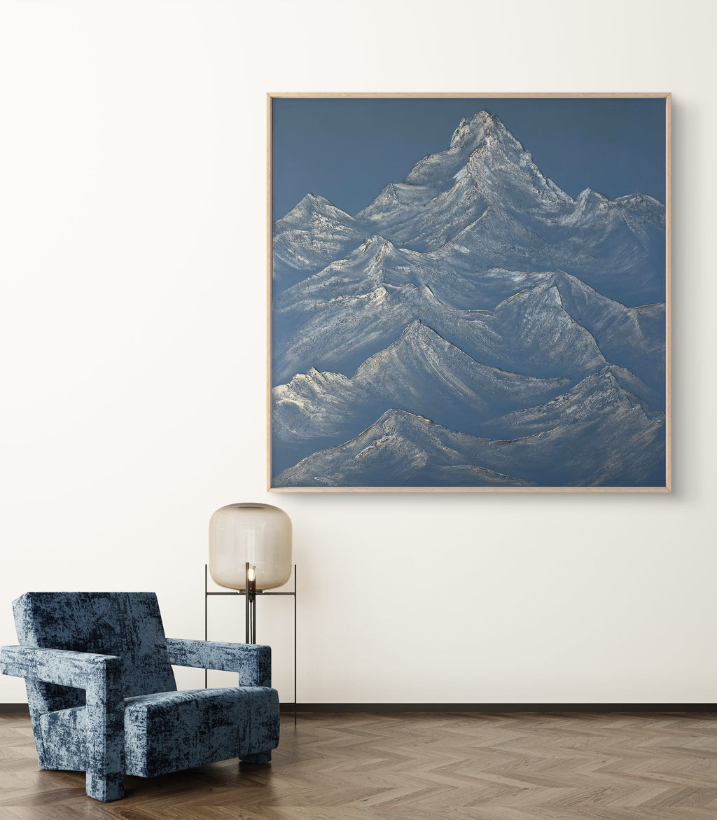 The Monumental Collection No. 18 - Large Textured Mountain Wall Art
