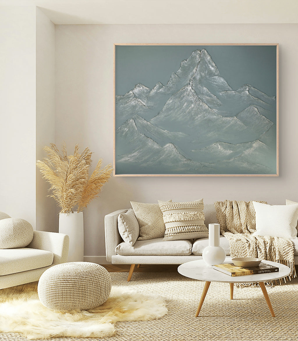The Monumental Collection No. 11 - Large Textured Mountain Wall Art