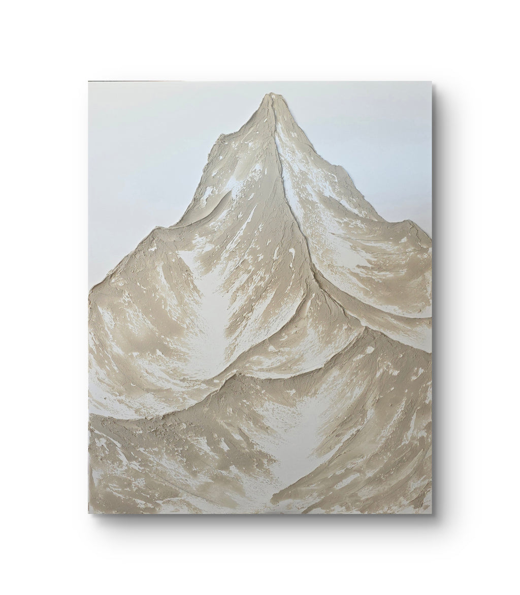 Silhouette Series No. 12 (48x60) - Large Textured Mountain Wall Art