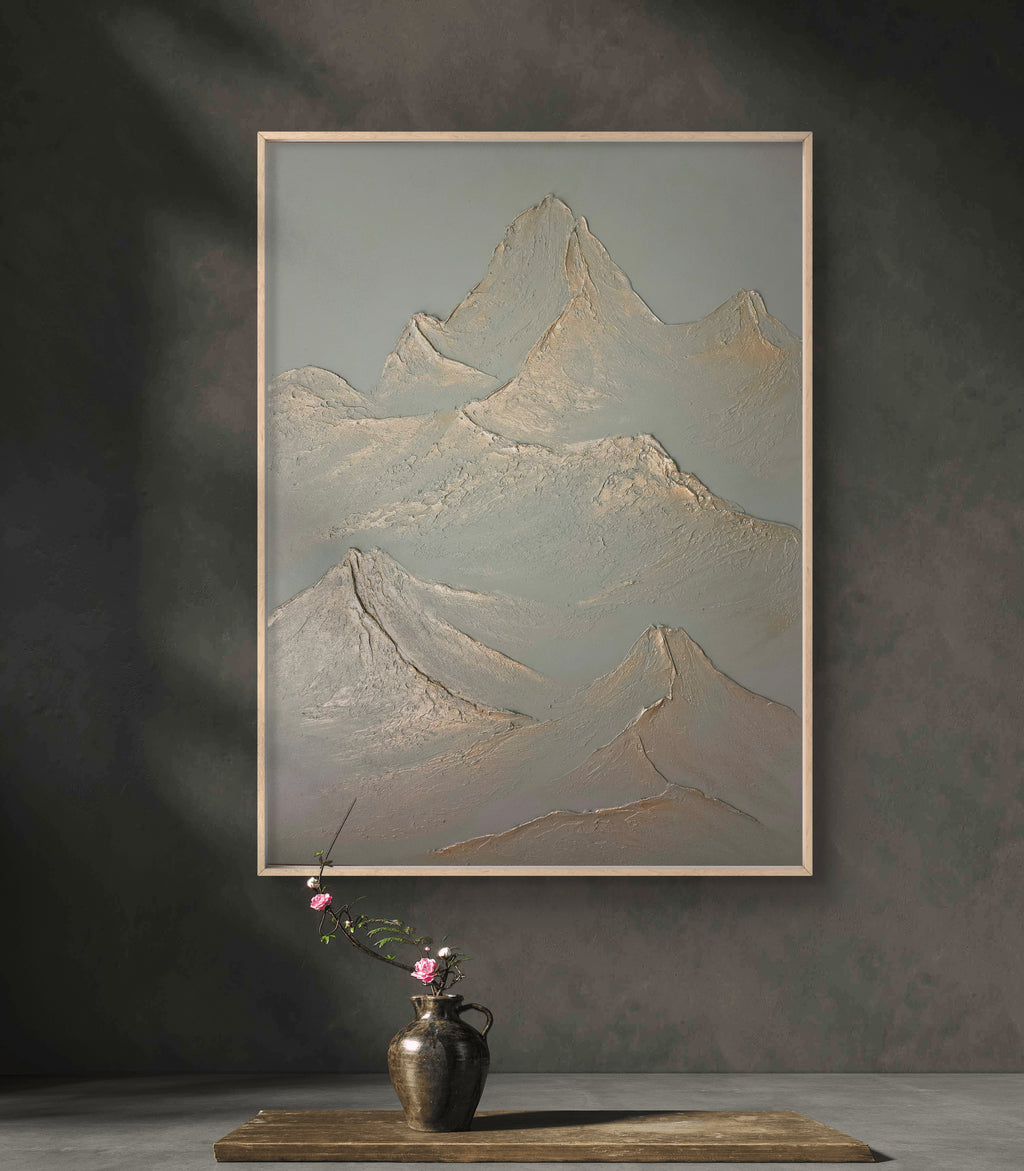 The Monumental Collection No. 8 - Large Textured Mountain Wall Art
