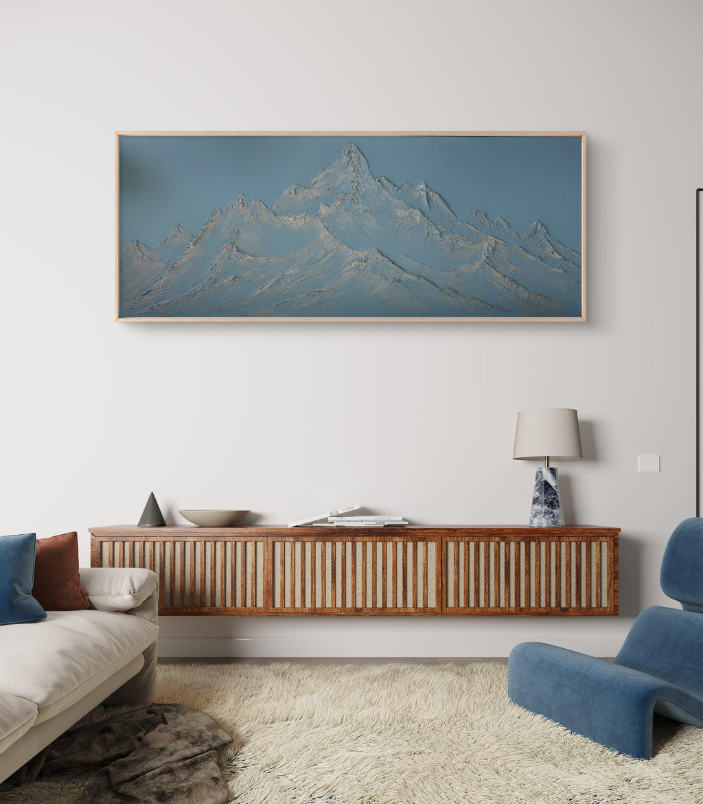 The Monumental Collection No. 10 - Large Textured Mountain Wall Art