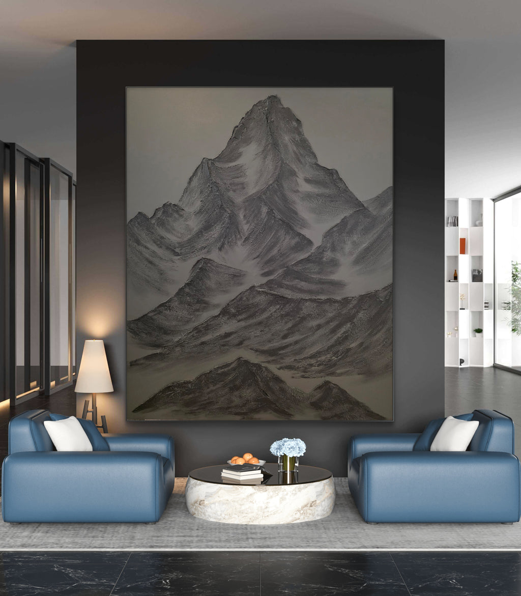 The Monumental Collection No. 19 - Large Textured Mountain Wall Art