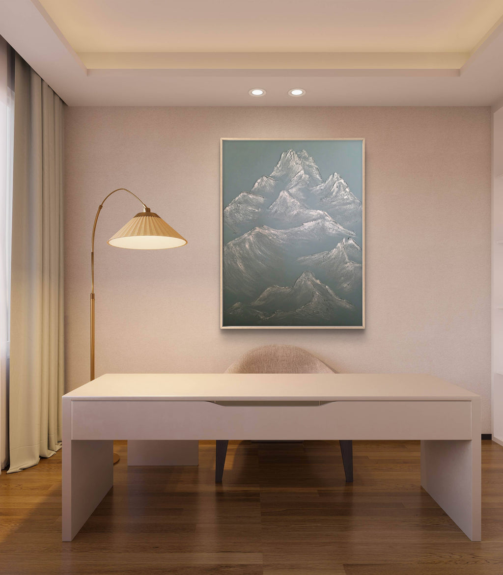 The Monumental Collection No. 16 - Large Textured Mountain Wall Art