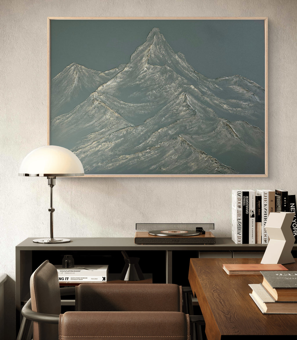 The Monumental Collection No. 6 - Large Textured Mountain Wall Art
