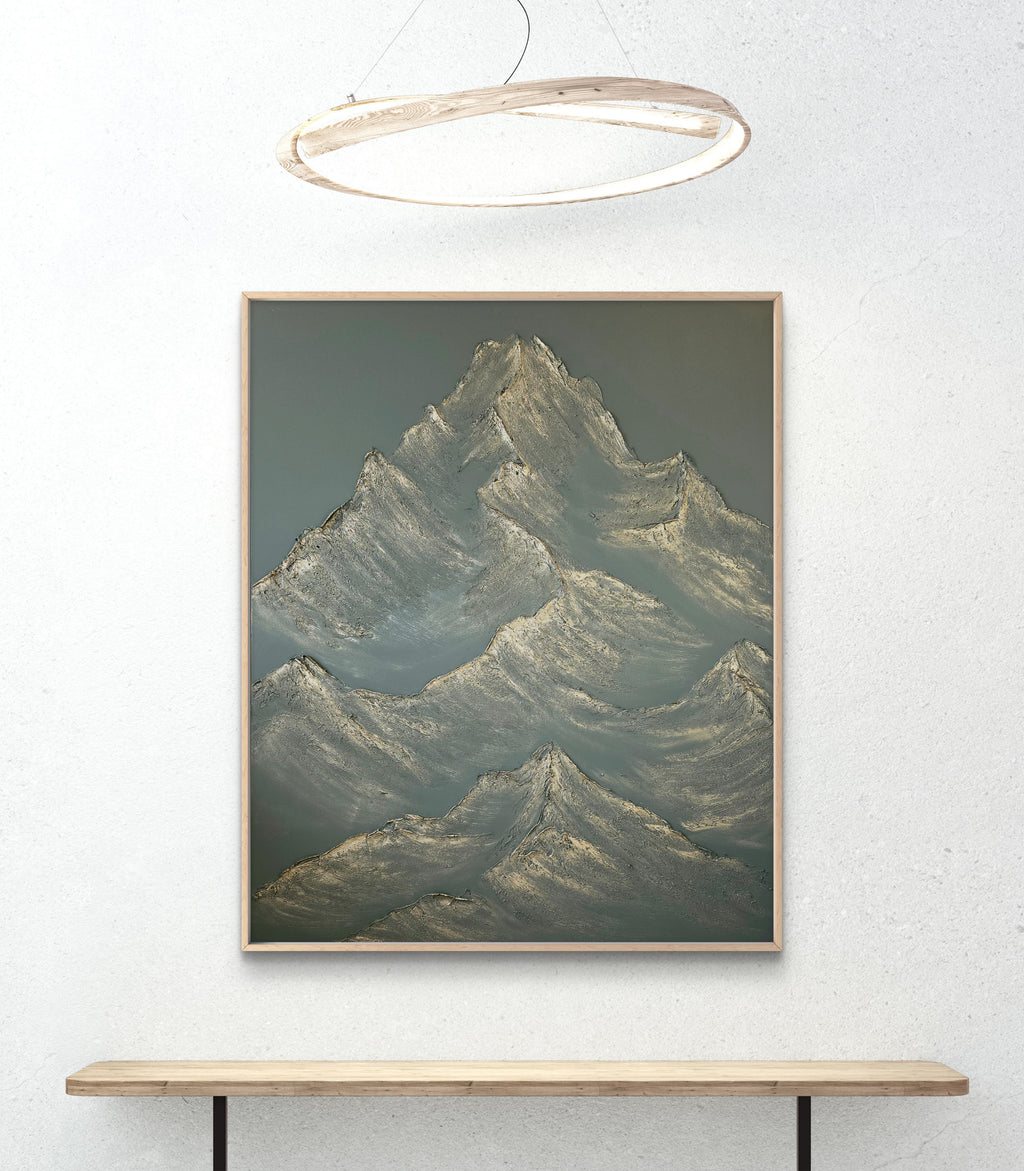 The Monumental Collection No. 2 - Large Textured Mountain Wall Art