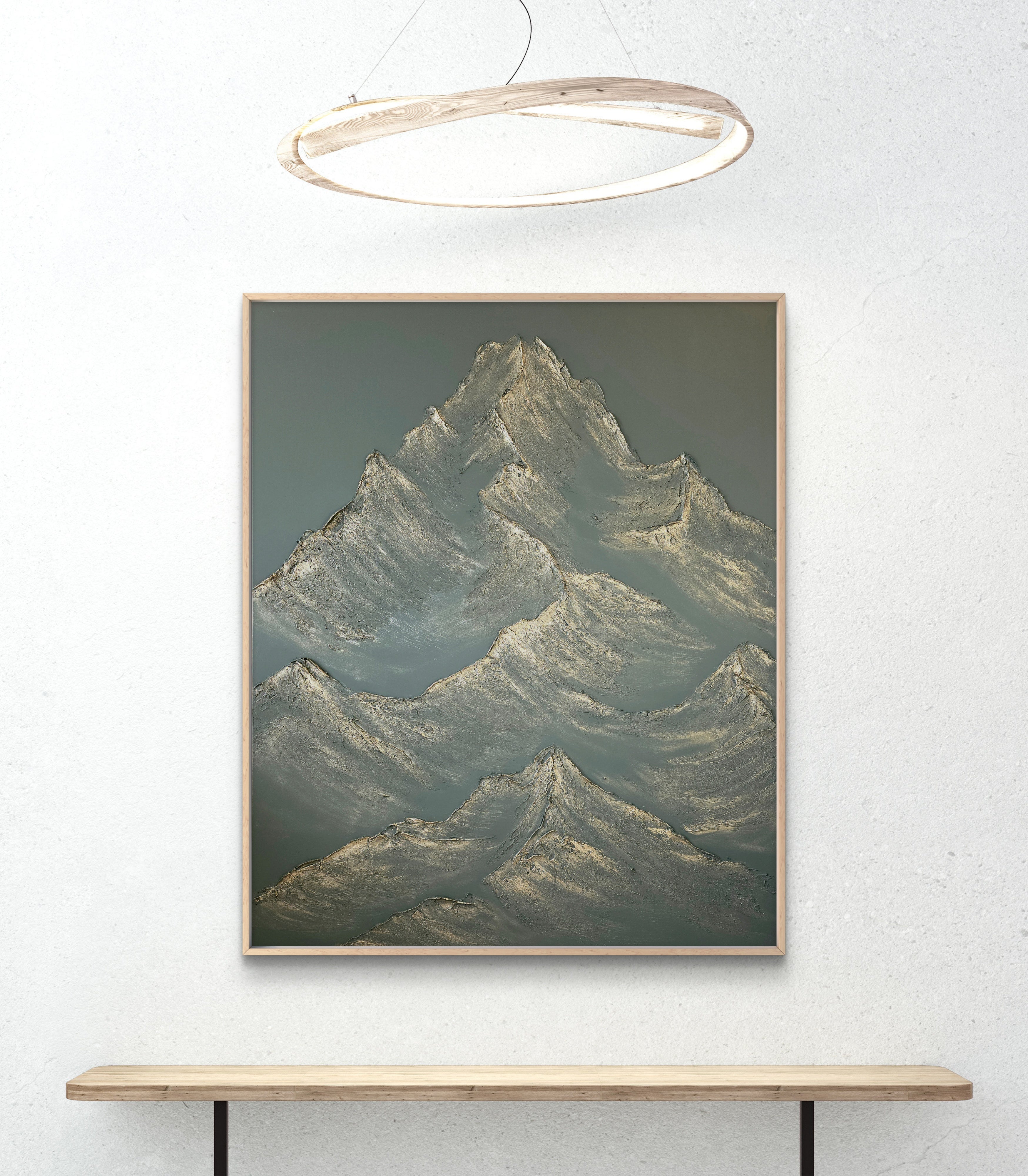 The Monumental Collection No. 2 - Large Textured Mountain Wall Art