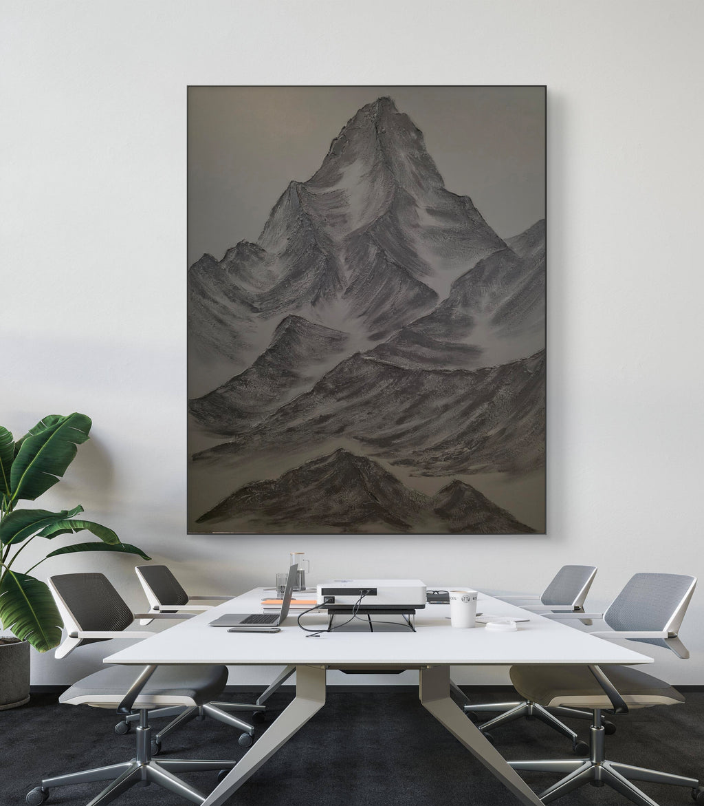 The Monumental Collection No. 19 - Large Textured Mountain Wall Art