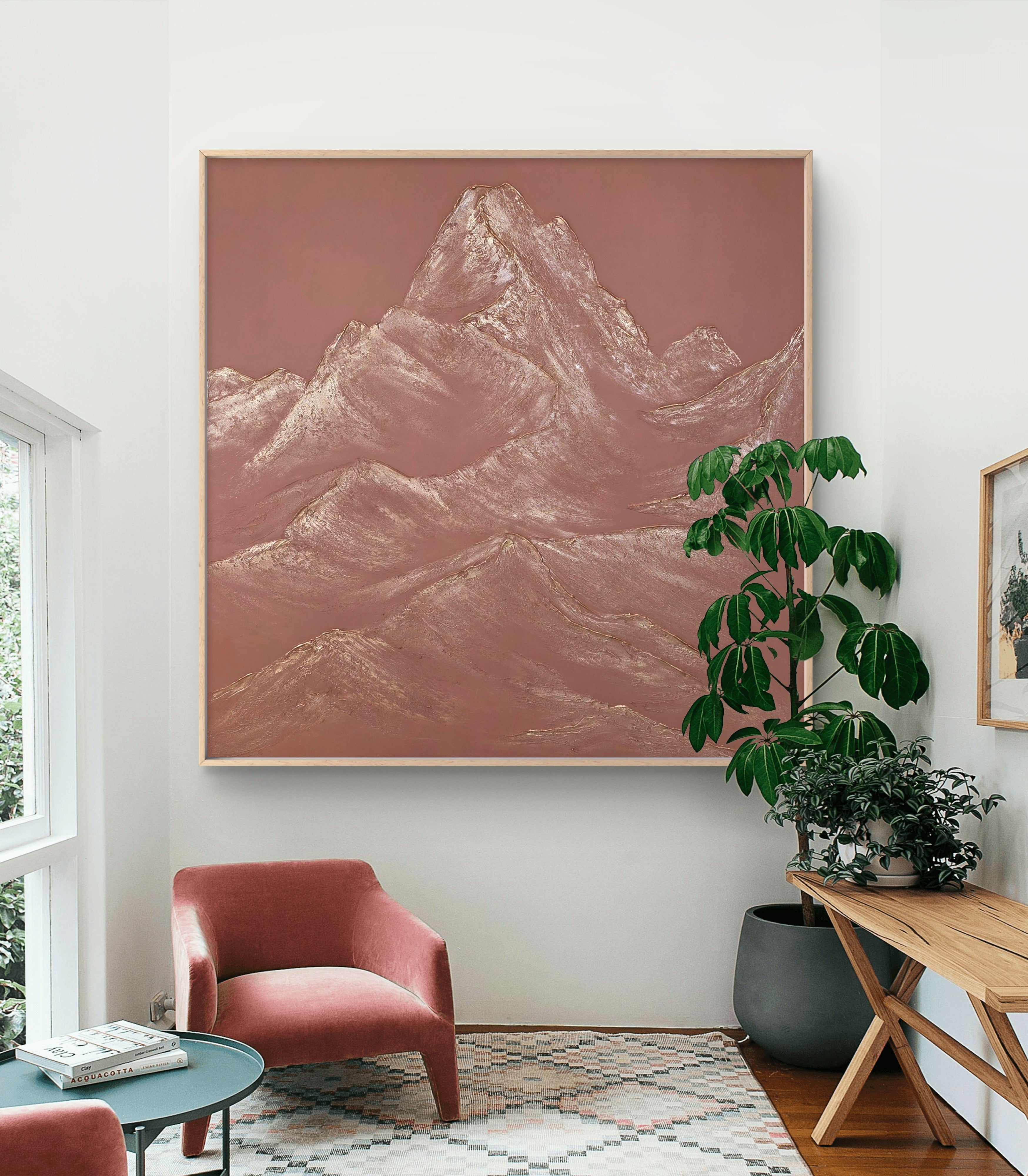 The Monumental Collection No. 17 - Large Textured Mountain Wall Art