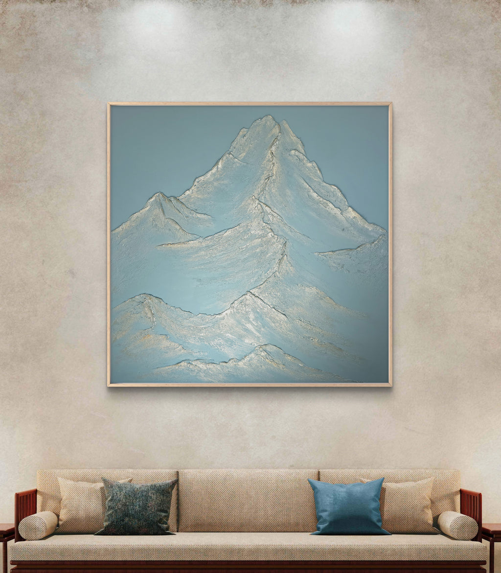 The Monumental Collection No. 7 - Large Textured Mountain Wall Art