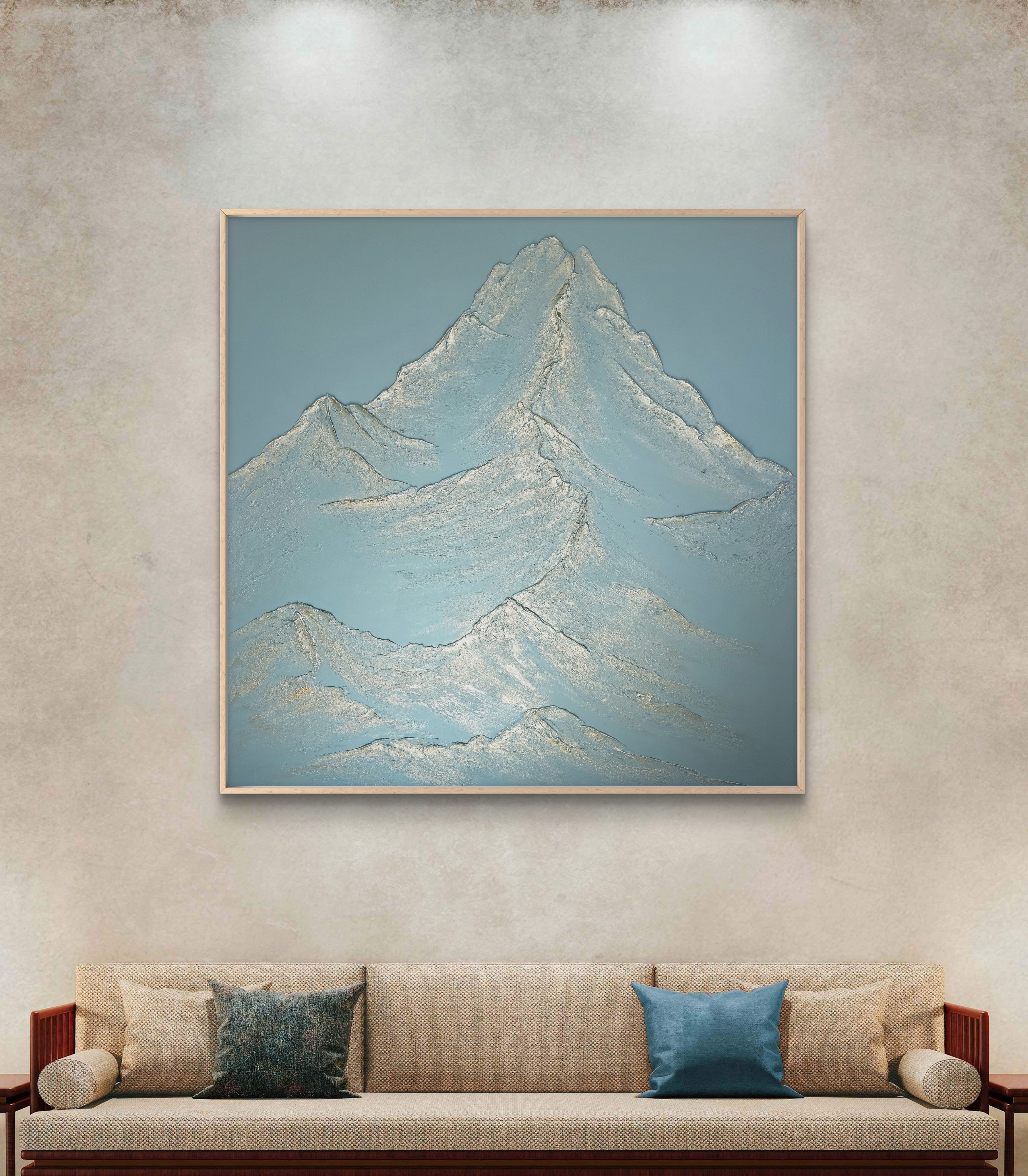 The Monumental Collection No. 7 - Large Textured Mountain Wall Art