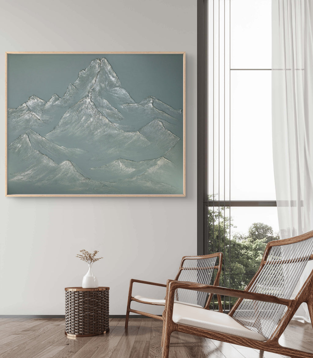 The Monumental Collection No. 11 - Large Textured Mountain Wall Art
