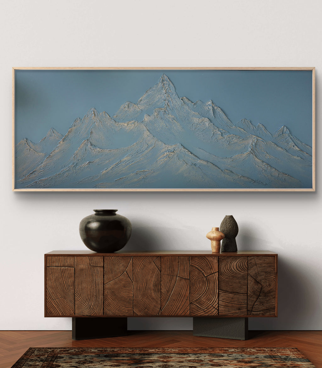 The Monumental Collection No. 10 - Large Textured Mountain Wall Art