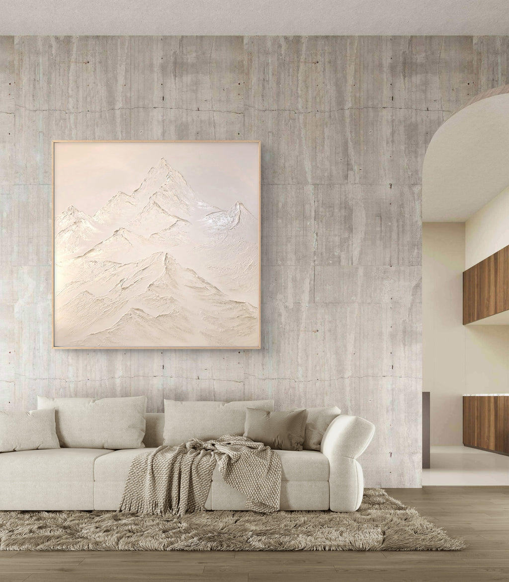 The Monumental Collection No. 12 - Large Textured Mountain Wall Art