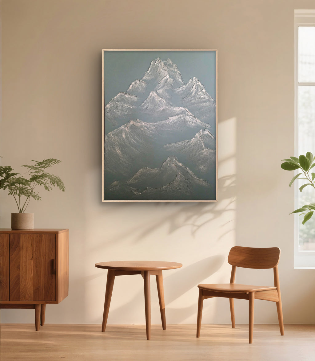 The Monumental Collection No. 16 - Large Textured Mountain Wall Art