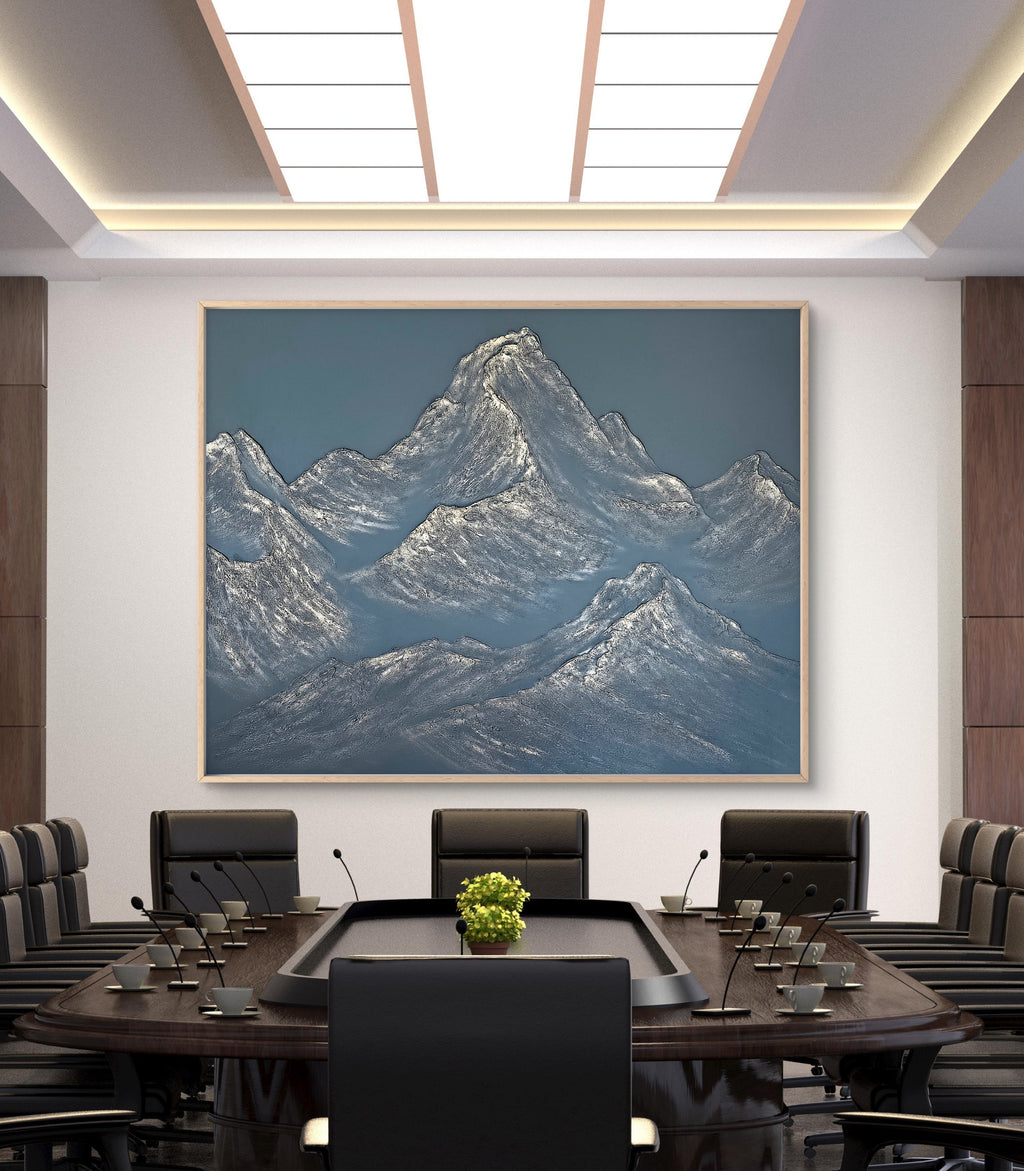 The Monumental Collection No. 1 - Large Textured Mountain Wall Art