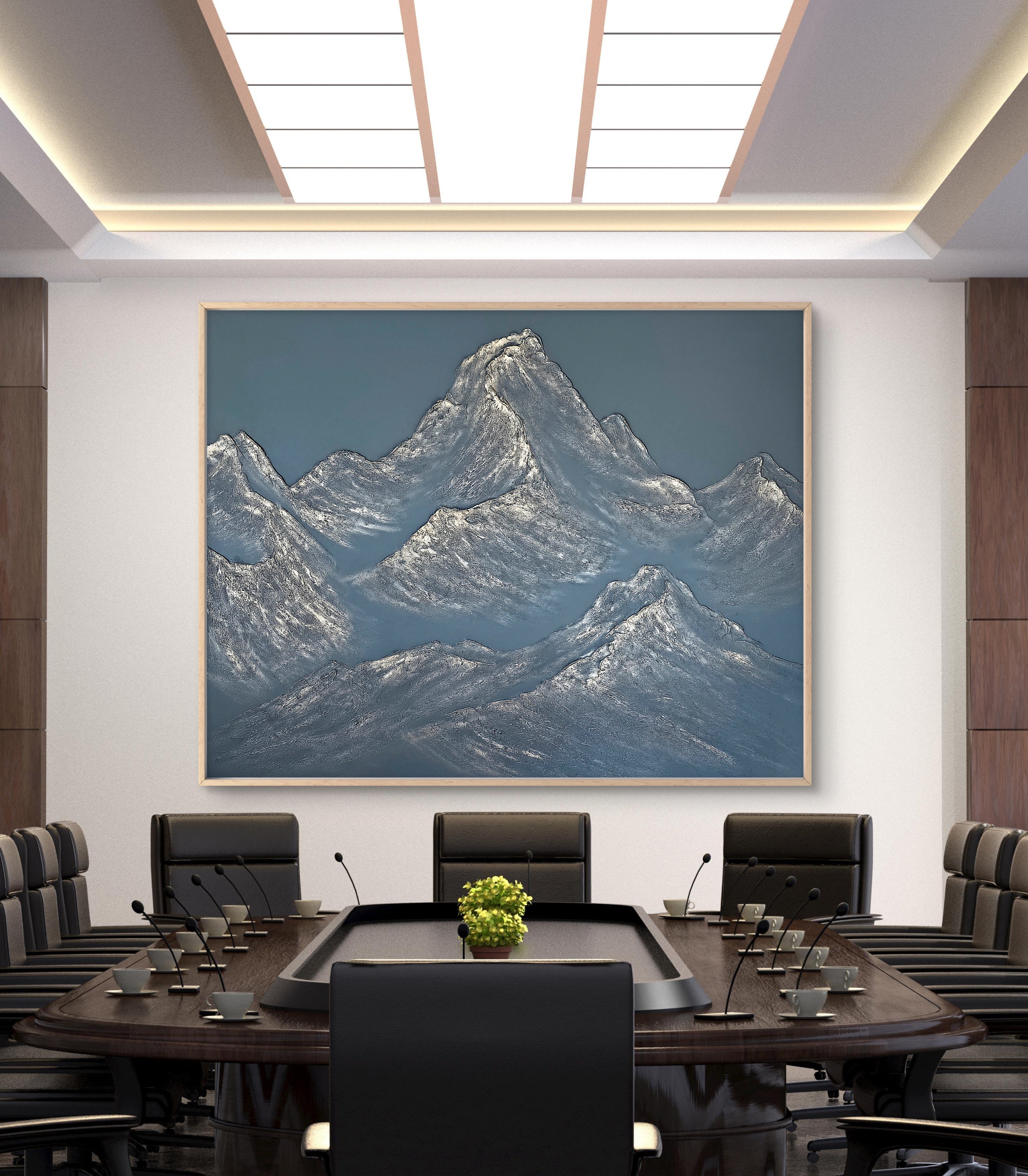 The Monumental Collection No. 1 - Large Textured Mountain Wall Art