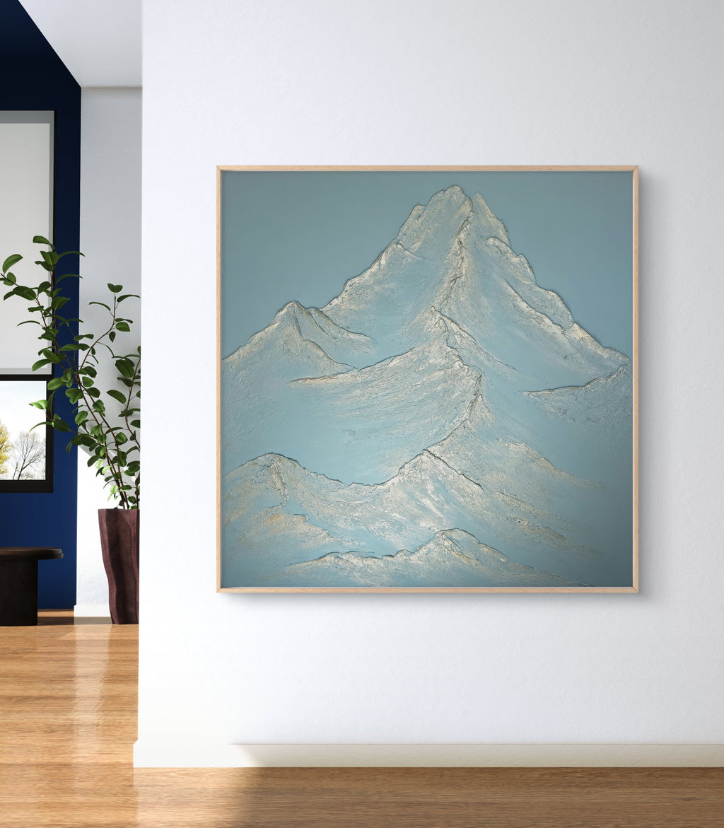 The Monumental Collection No. 7 - Large Textured Mountain Wall Art
