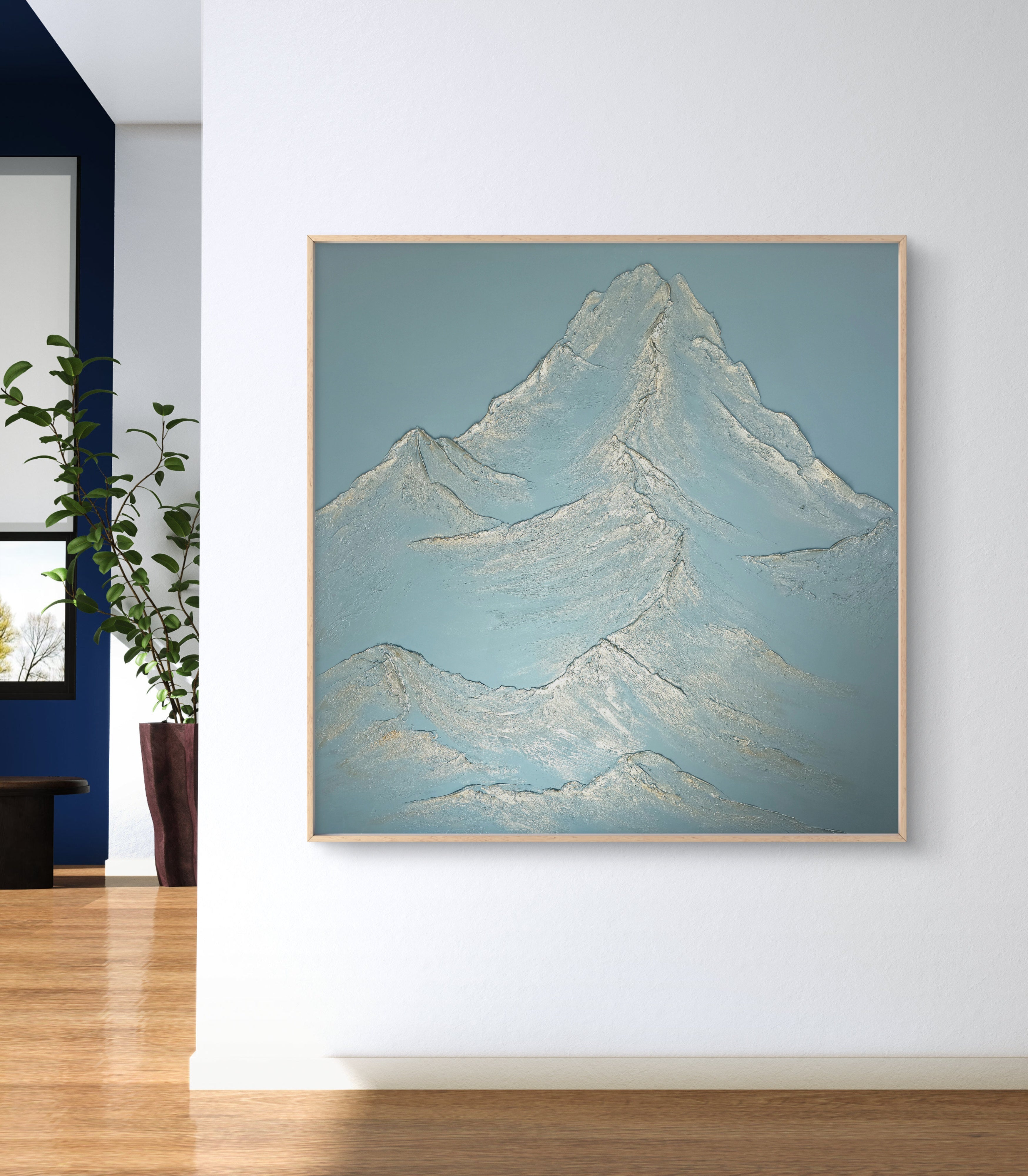 The Monumental Collection No. 7 - Large Textured Mountain Wall Art