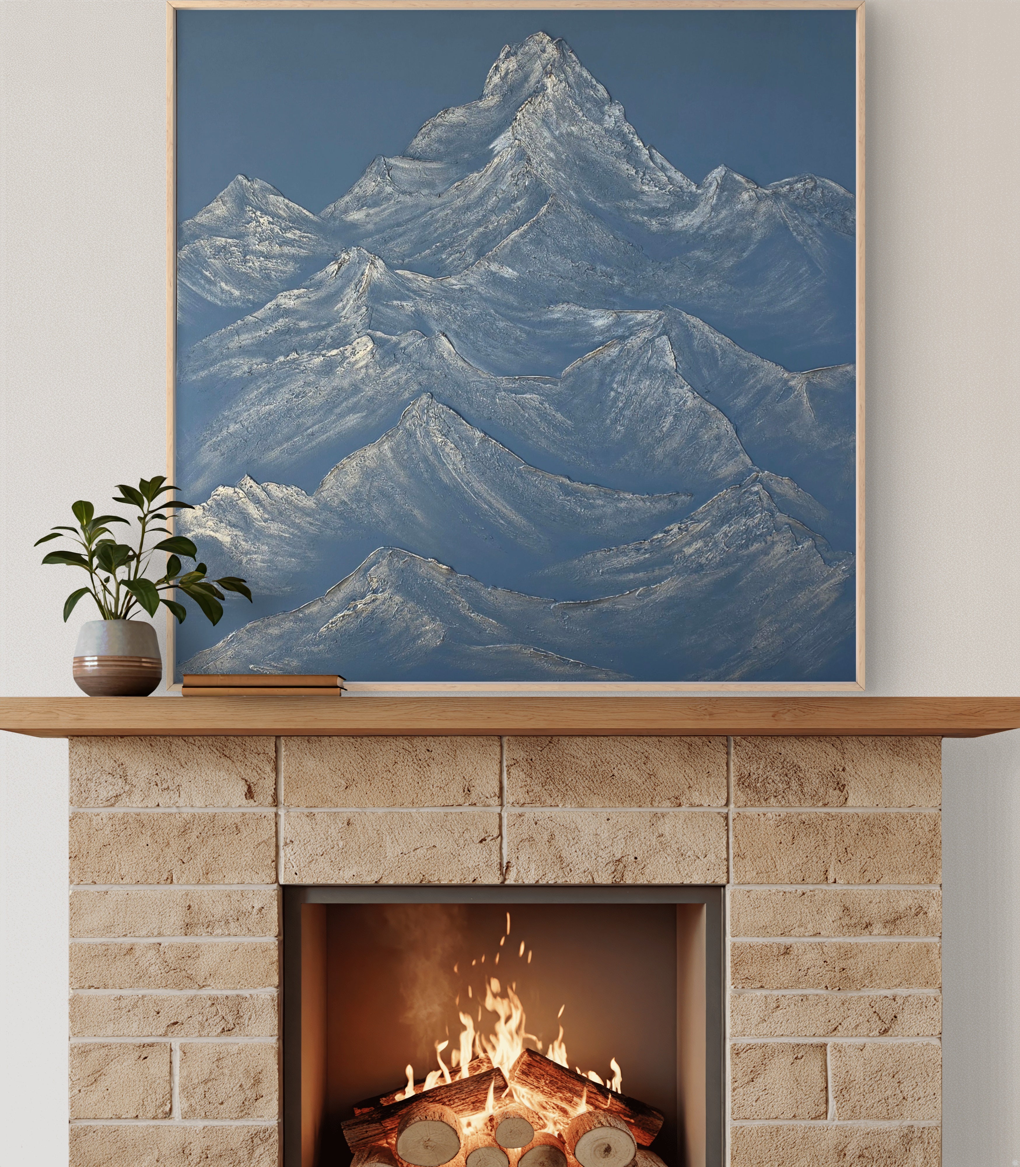 The Monumental Collection No. 18 - Large Textured Mountain Wall Art