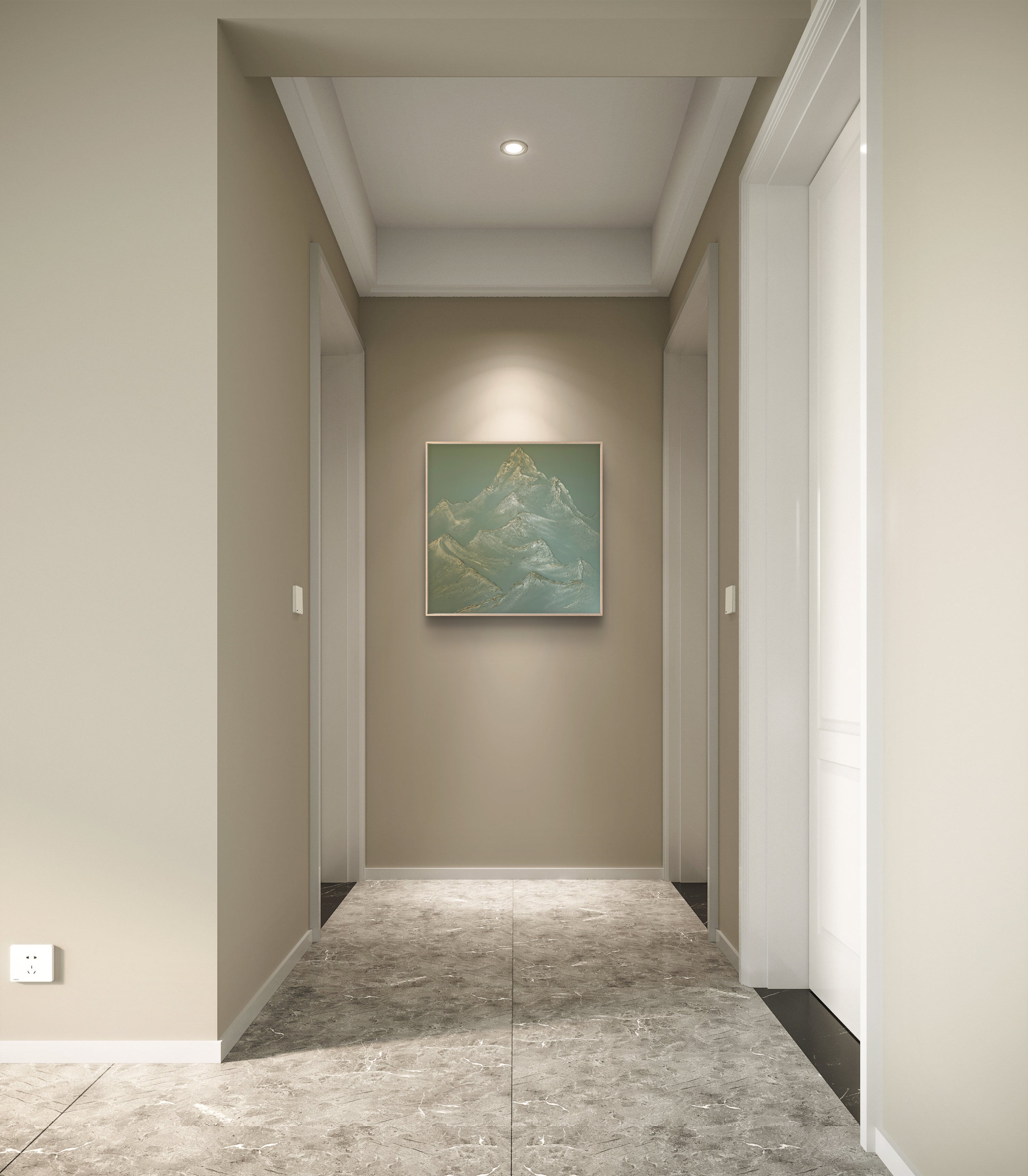 The Monumental Collection No. 5 - Large Textured Mountain Wall Art