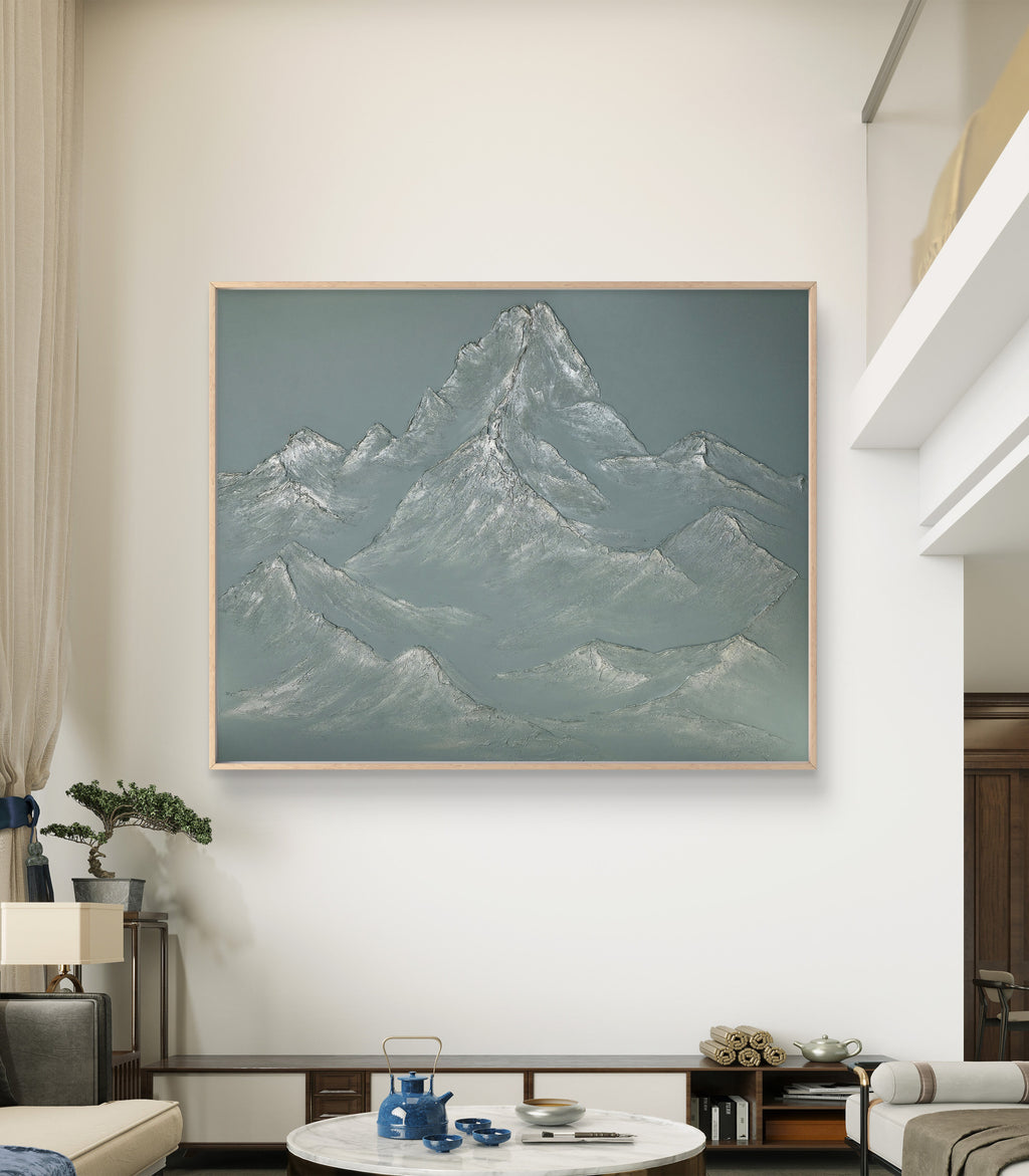 The Monumental Collection No. 11 - Large Textured Mountain Wall Art