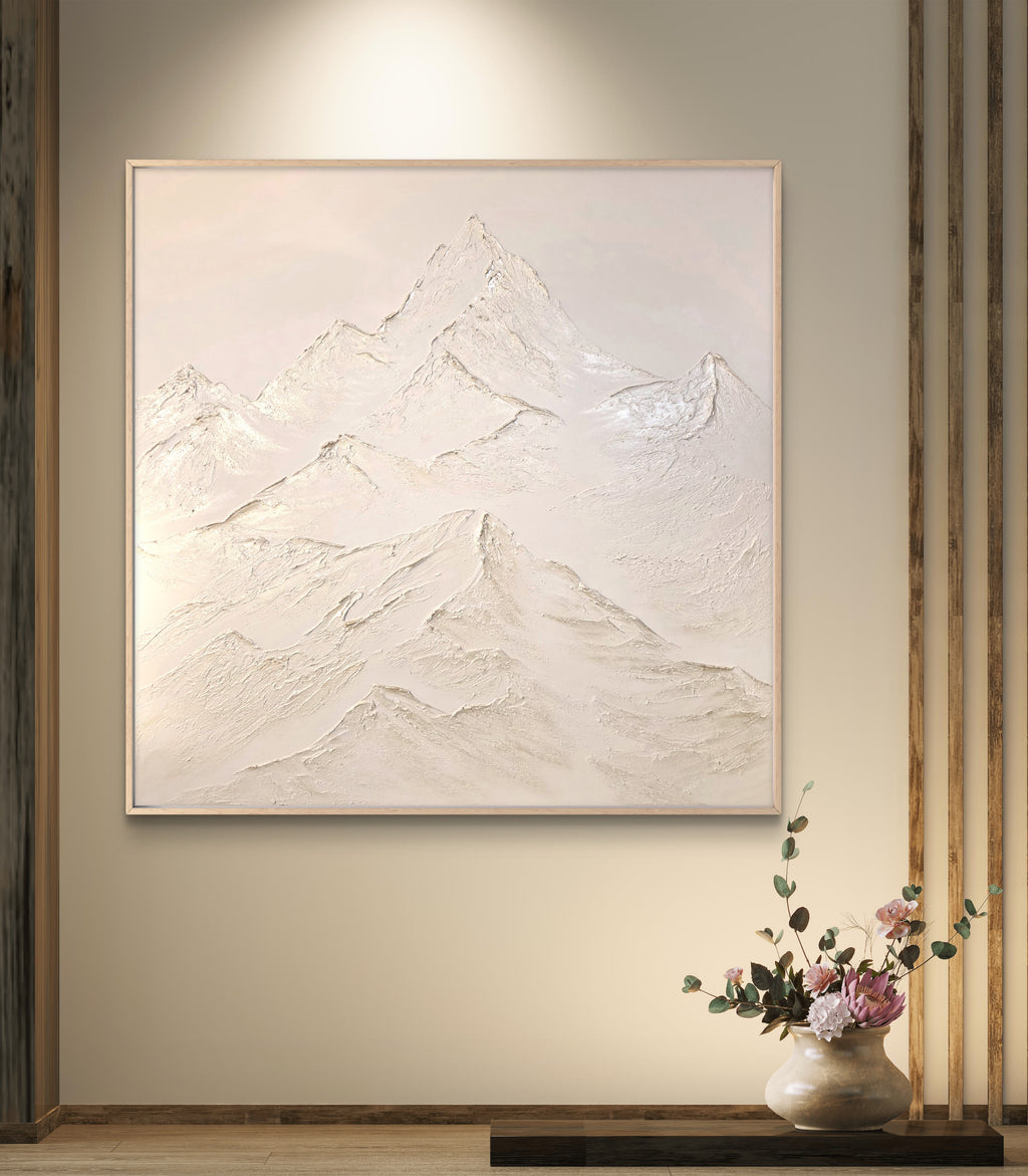The Monumental Collection No. 12 - Large Textured Mountain Wall Art