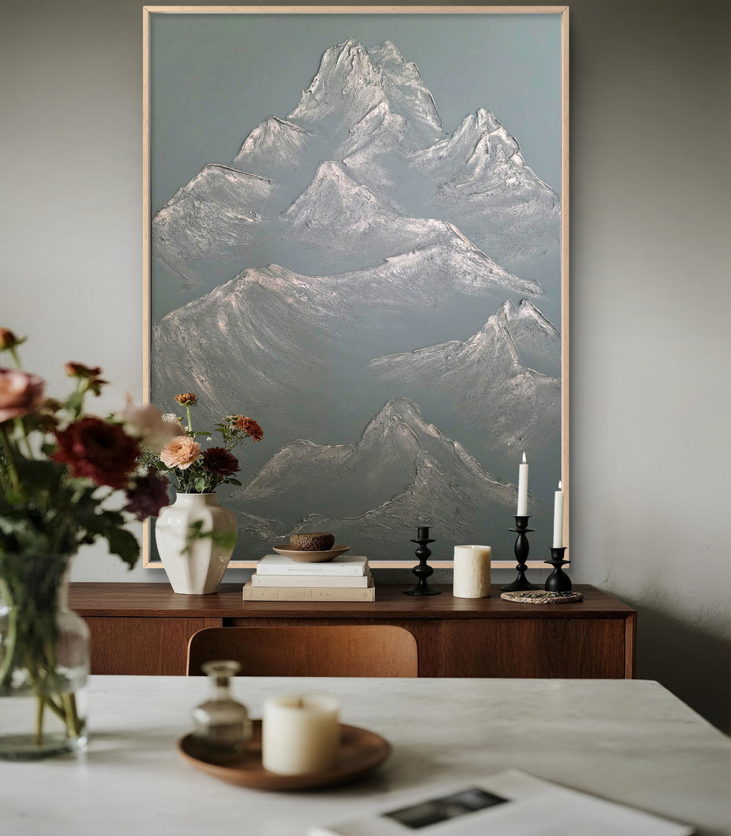 The Monumental Collection No. 16 - Large Textured Mountain Wall Art