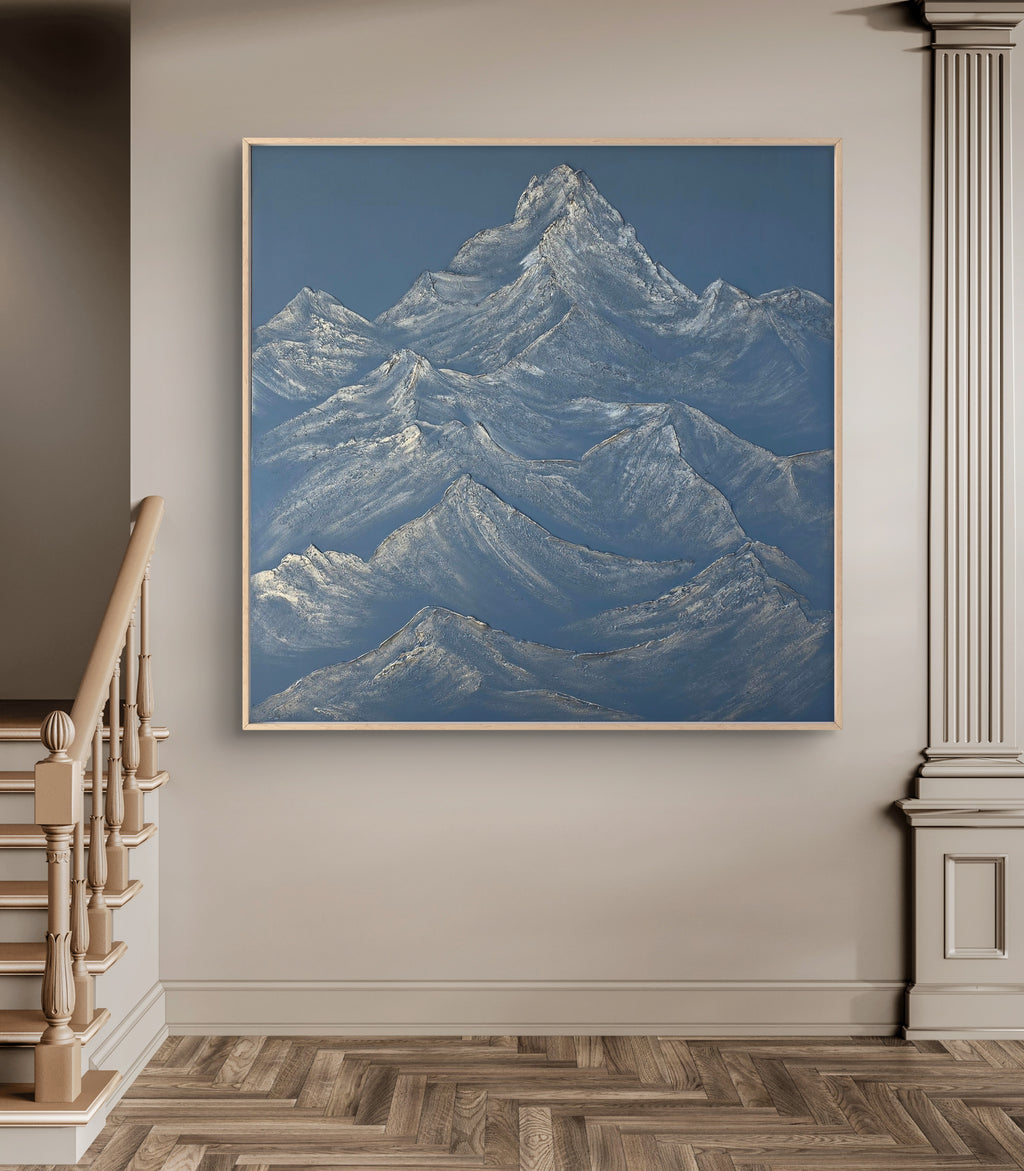 The Monumental Collection No. 18 - Large Textured Mountain Wall Art