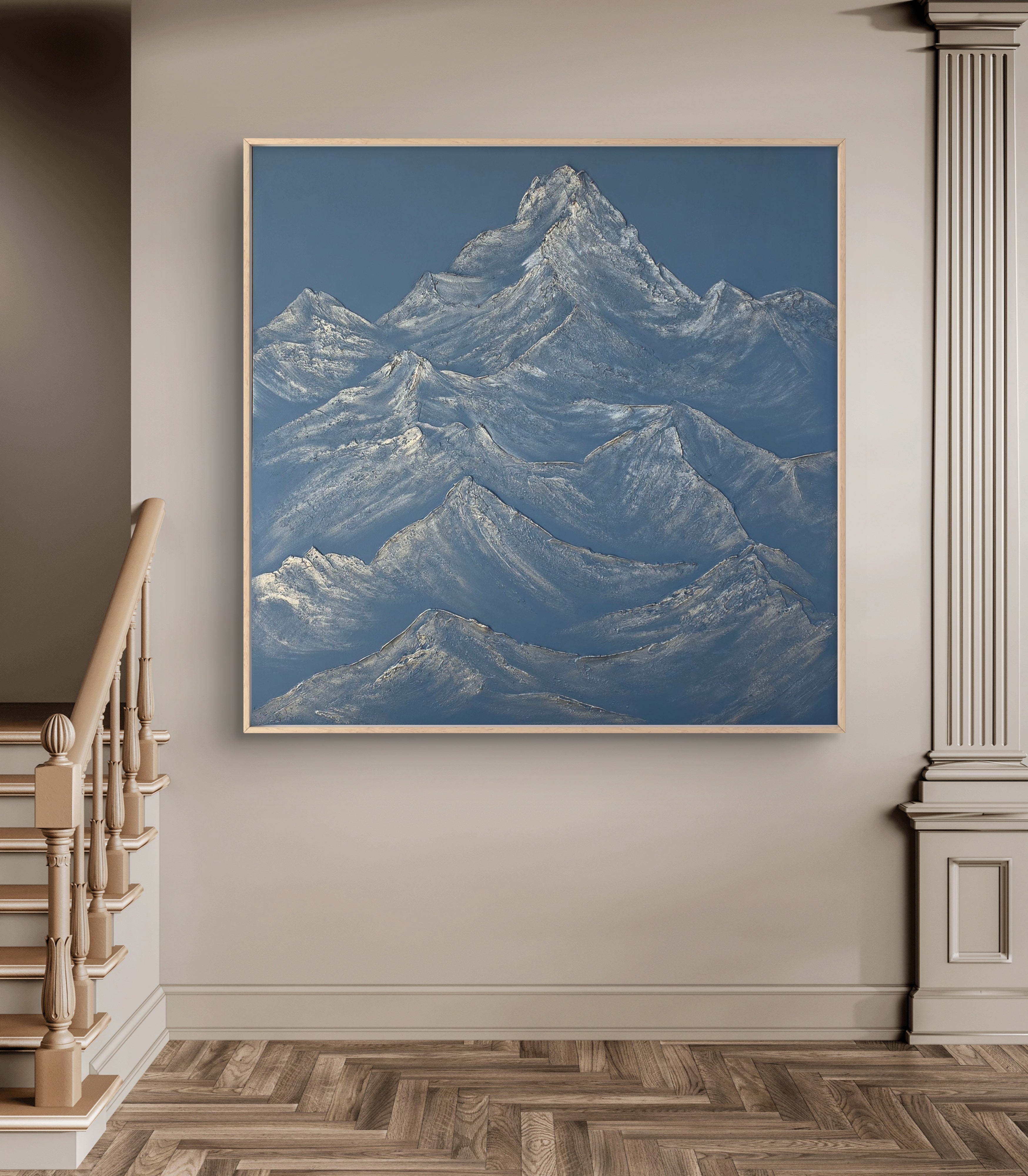 The Monumental Collection No. 18 - Large Textured Mountain Wall Art